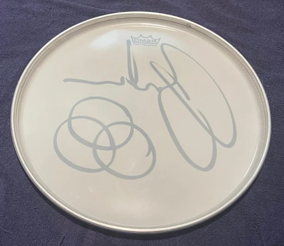 Signed Jason Bonham Signed Remo Autograph Drumhead Led Zeppelin Experience JBLZE, image 4