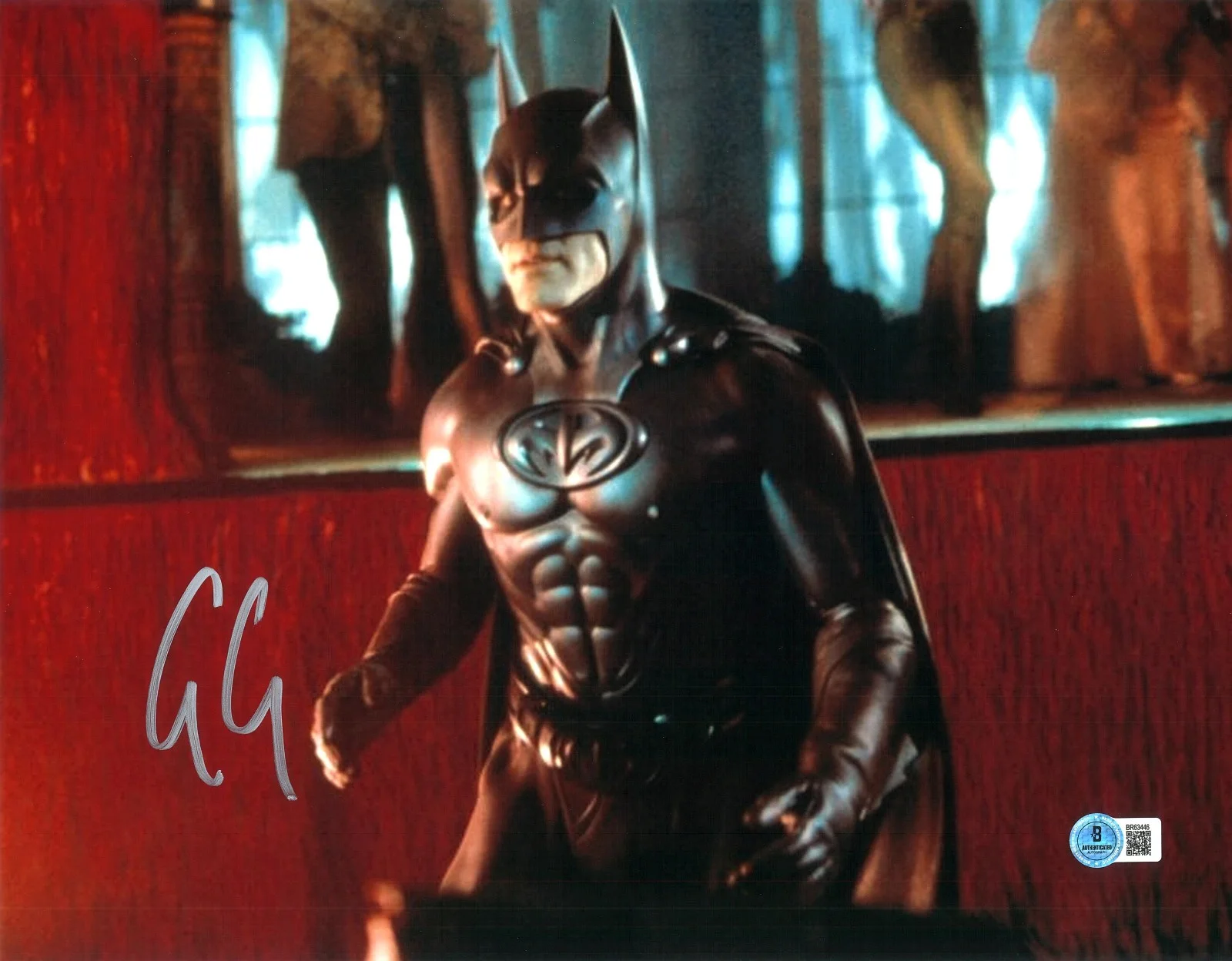 GEORGE CLOONEY — George Clooney Signed Autograph Batman & Robin 11x14 Photo Becket BAS COA