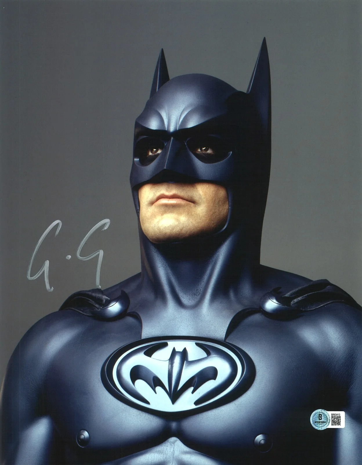 GEORGE CLOONEY — George Clooney Signed Autograph Batman & Robin 11x14 Photo Becket BAS COA