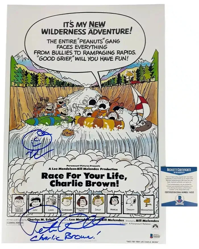 Peter Robbins — Peter Robbins signed & sketched 12x18 Poster Race For Beckett Authentication, image 2