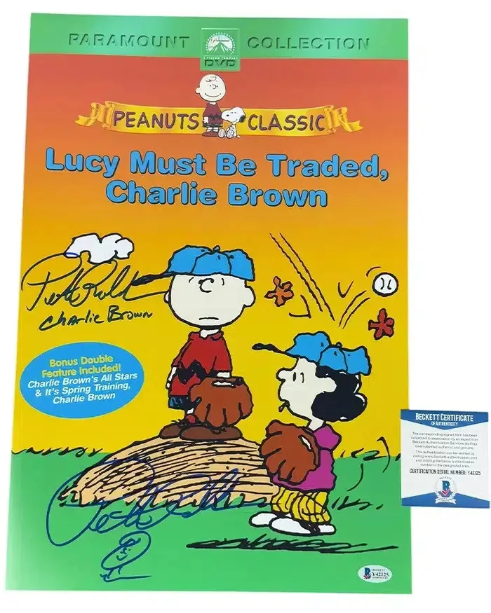 Peter Robbins — Peter Robbins signed & sketched 12x18 Poster Lucy Must Beckett Authentication, изображение 2