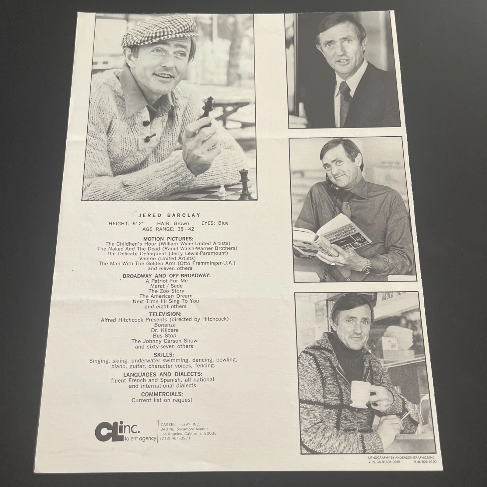 JERED BARCLAY Bonanza, Rawhide, etc: Hand Signed Celebrity Photo 8 x 10” / KSK, изображение 5