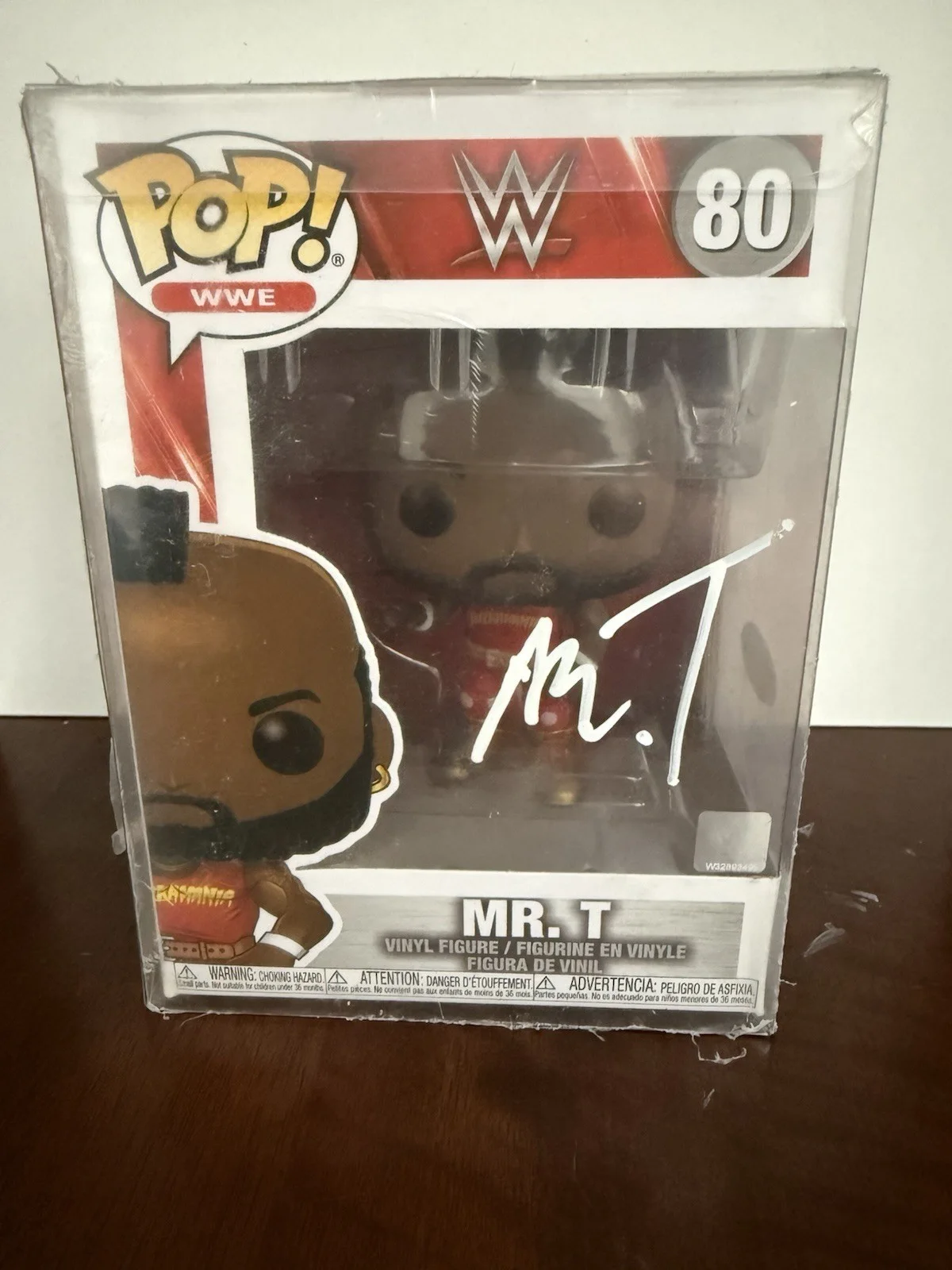 Mr. T — Mr. T Hand Signed Rocky WWE Star Funko Pop #1714 Autograph Figure JSA COA, image 3