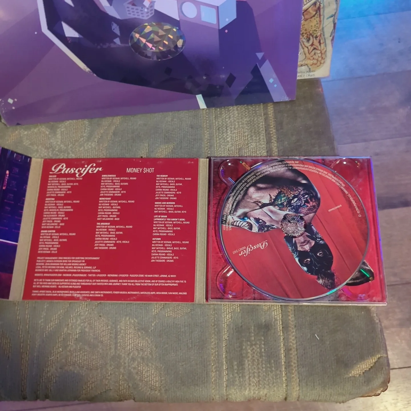 Puscifer signed Money Shot Cd Maynard James keenan Tool A Perfact Circle, image 2