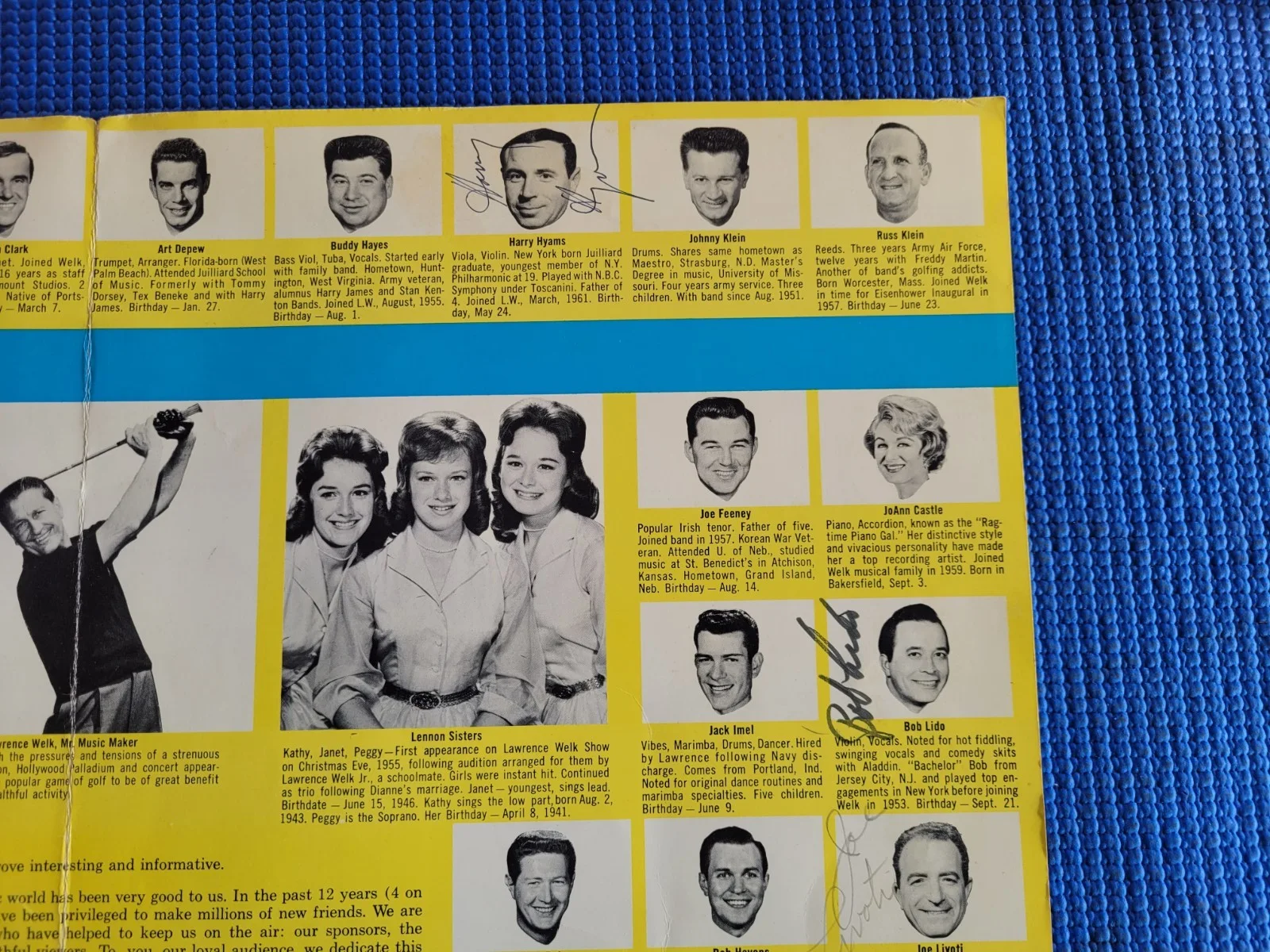LAWRENCE WELK Autographed Show Signed Tour Concert Folder Program, 9x12, image 5