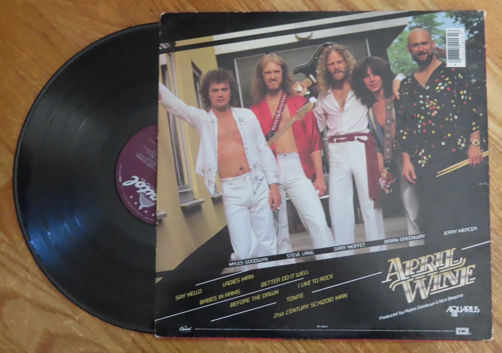 BRIAN GREENWAY signed APRIL WINE "Harder and Faster" 1979 Record I Like to Rock, изображение 3