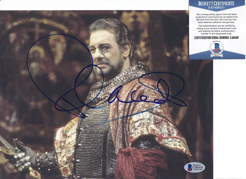 Placido Domingo — Placido Domingo The Three Tenors Signed Autograph 8x10 Photo Beckett BAS COA #2