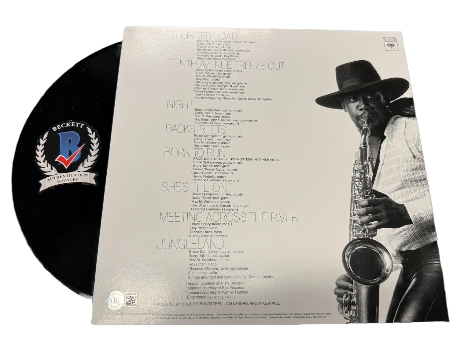 BRUCE SPRINGSTEEN SIGNED AUTOGRAPH BORN TO RUN LP VINYL BECKETT BAS THE BOSS, image 2