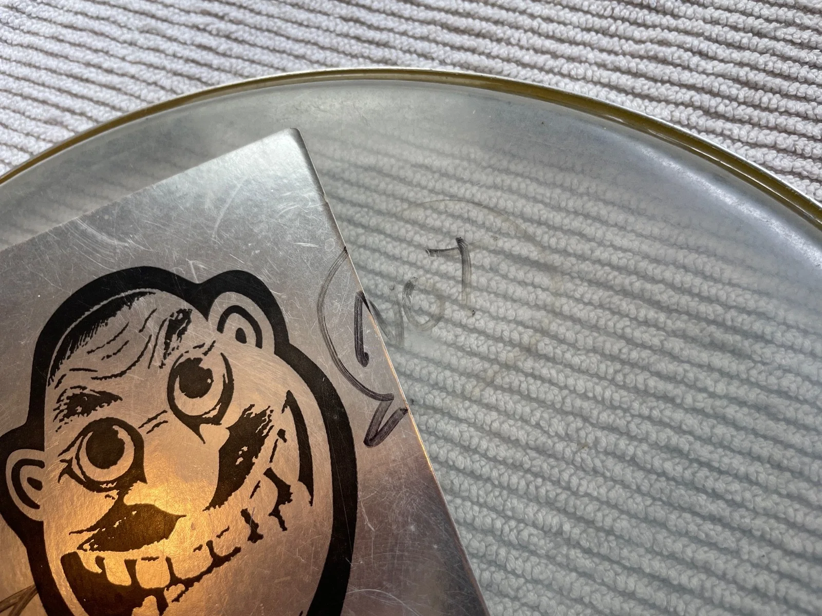 Anthrax Charlie Benante Signed Drumhead NOT-Man, image 5
