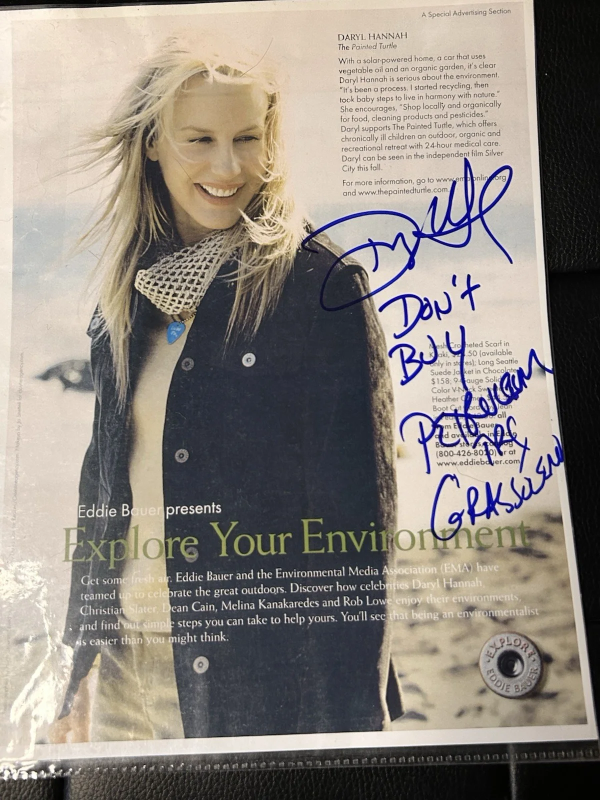 Signed Add Featuring Daryl Hannah - Customized Message - No Coa, image 2