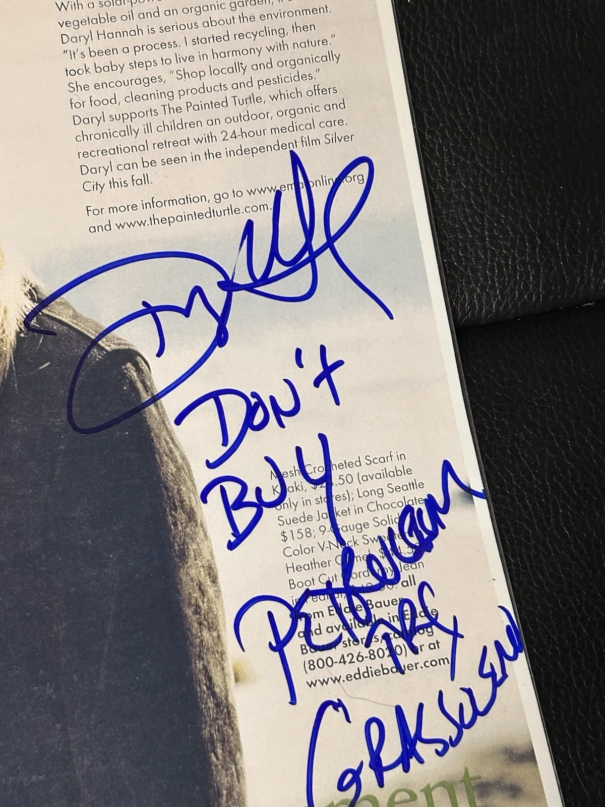 Signed Add Featuring Daryl Hannah - Customized Message - No Coa, image 3