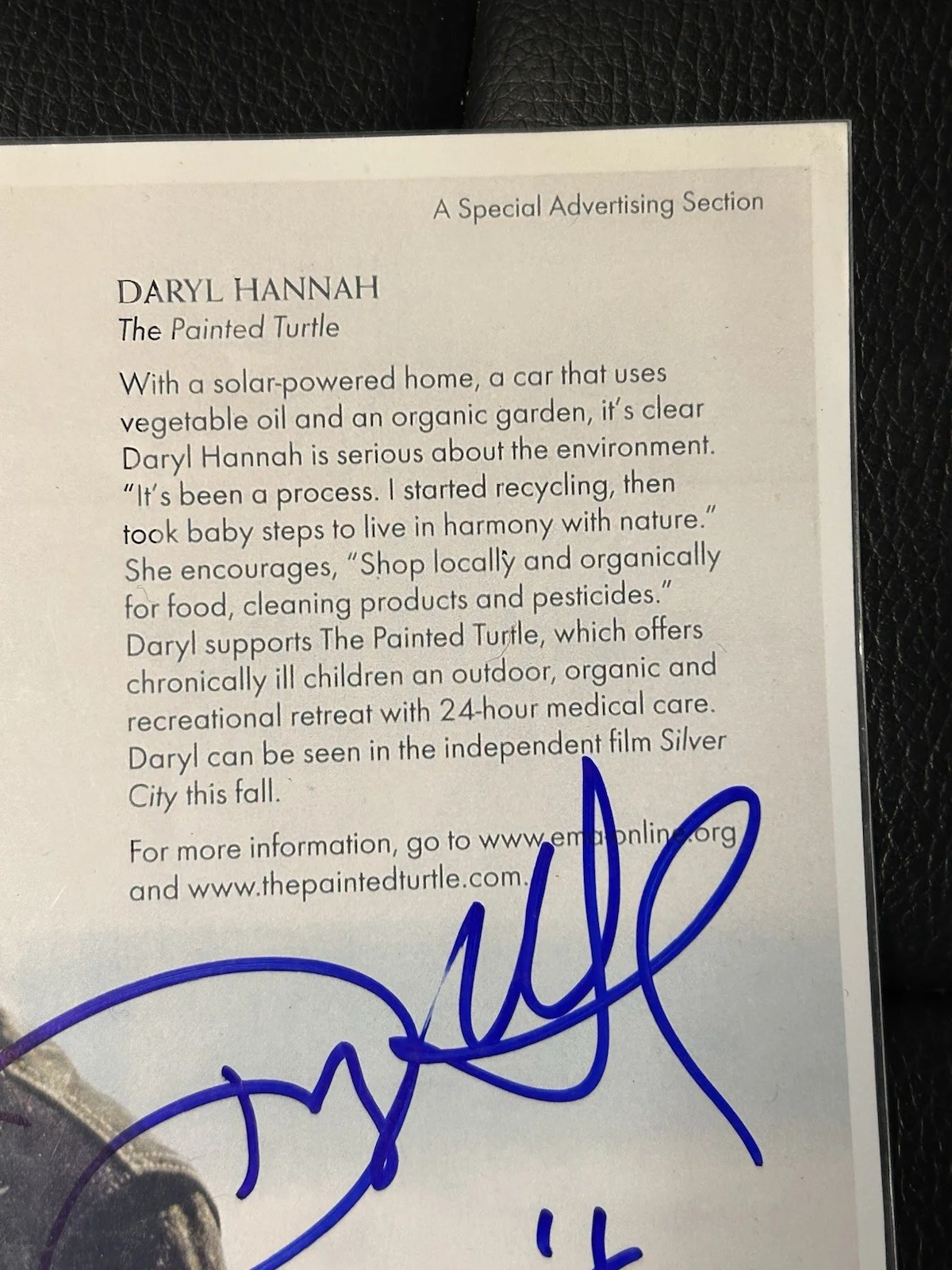 Signed Add Featuring Daryl Hannah - Customized Message - No Coa, image 5