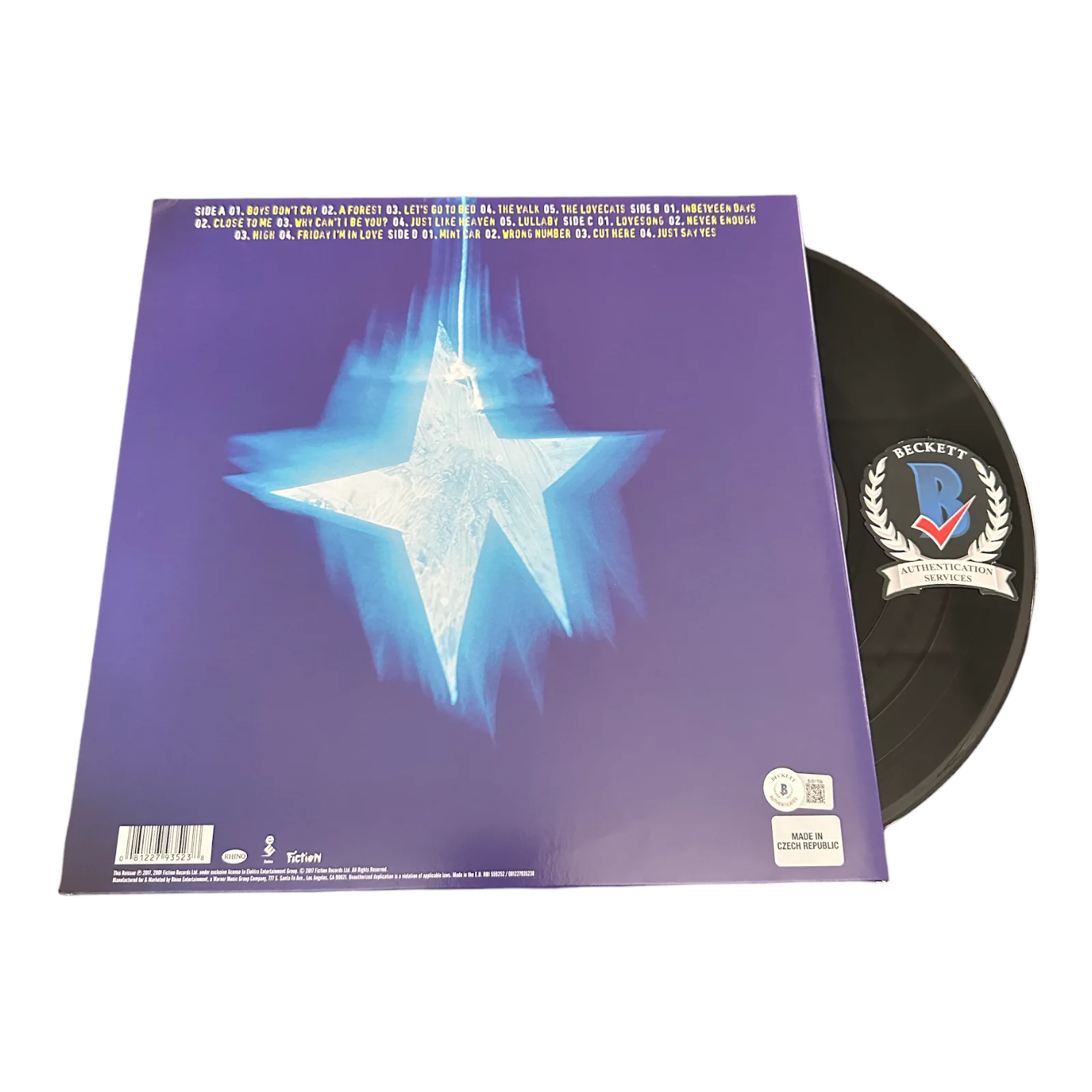ROBERT SMITH SIGNED AUTOGRAPH THE CURE GREATEST HITS LP VINYL BECKETT BAS, image 2