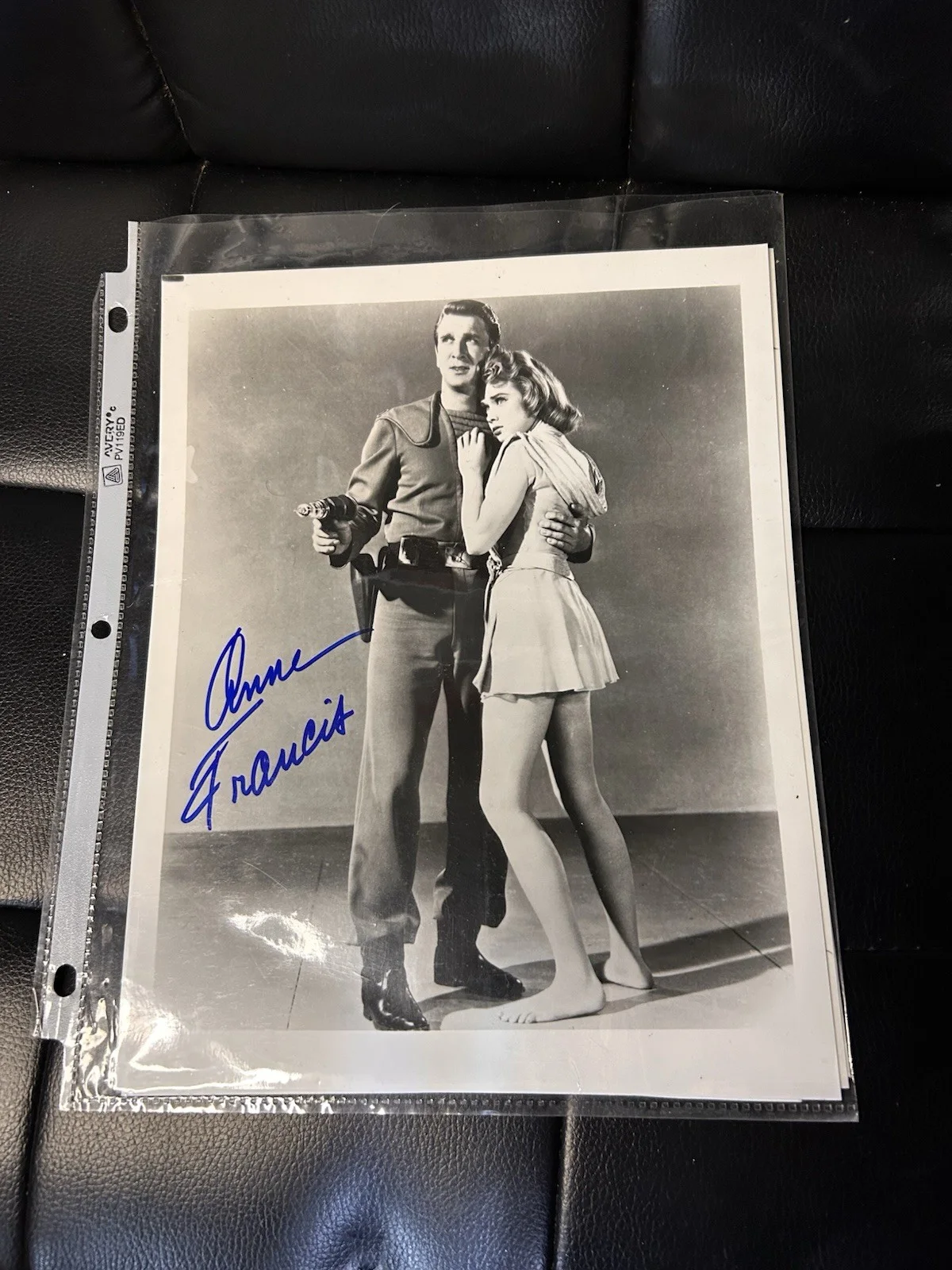 Autographed 8x10 Photo Of Leslie Neilson And Anne Francis. Promo For Movie, изображение 2