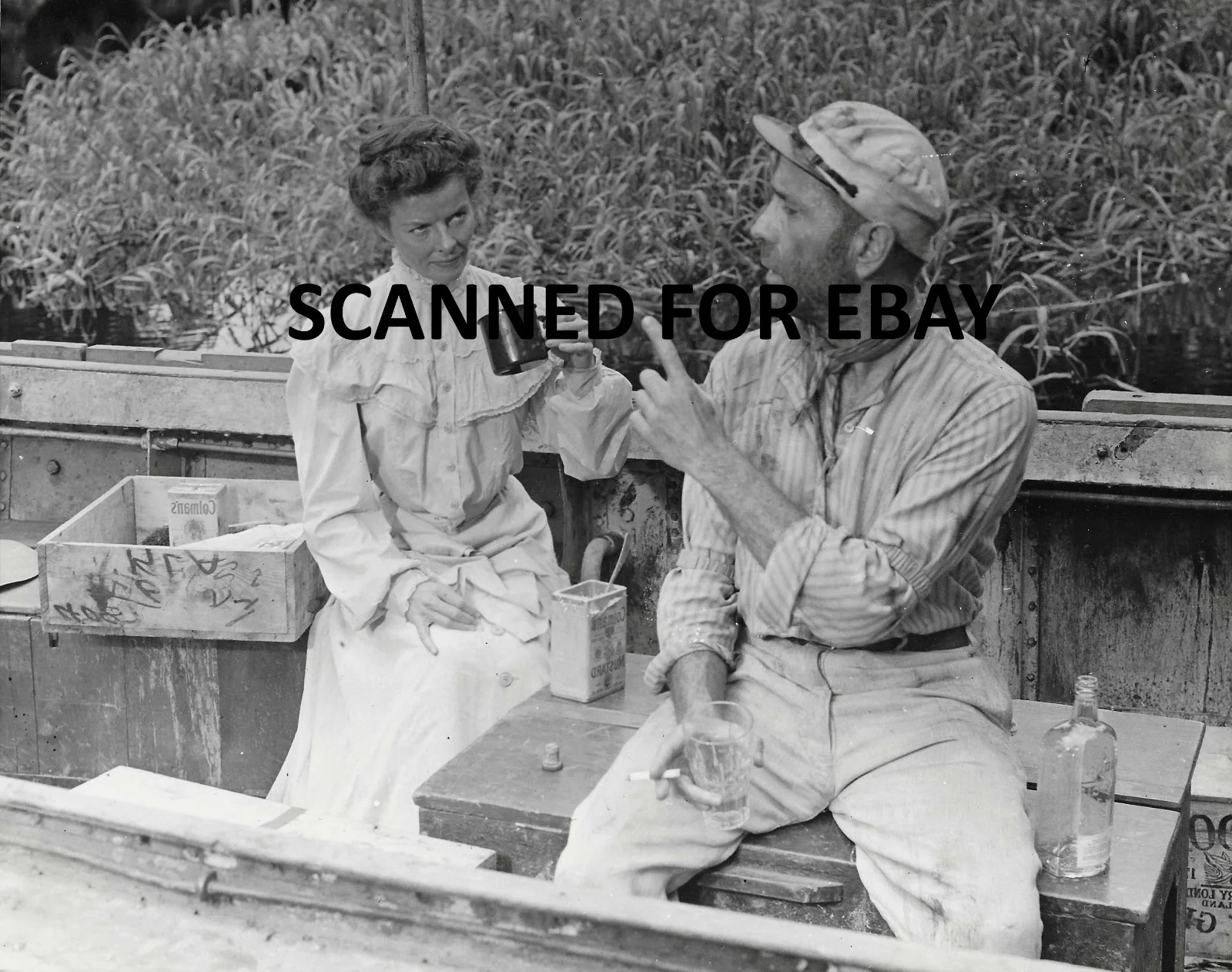 3 stills Humphrey Bogart & Katharine Hepburn C. S. Forester's The African Queen, изображение 3