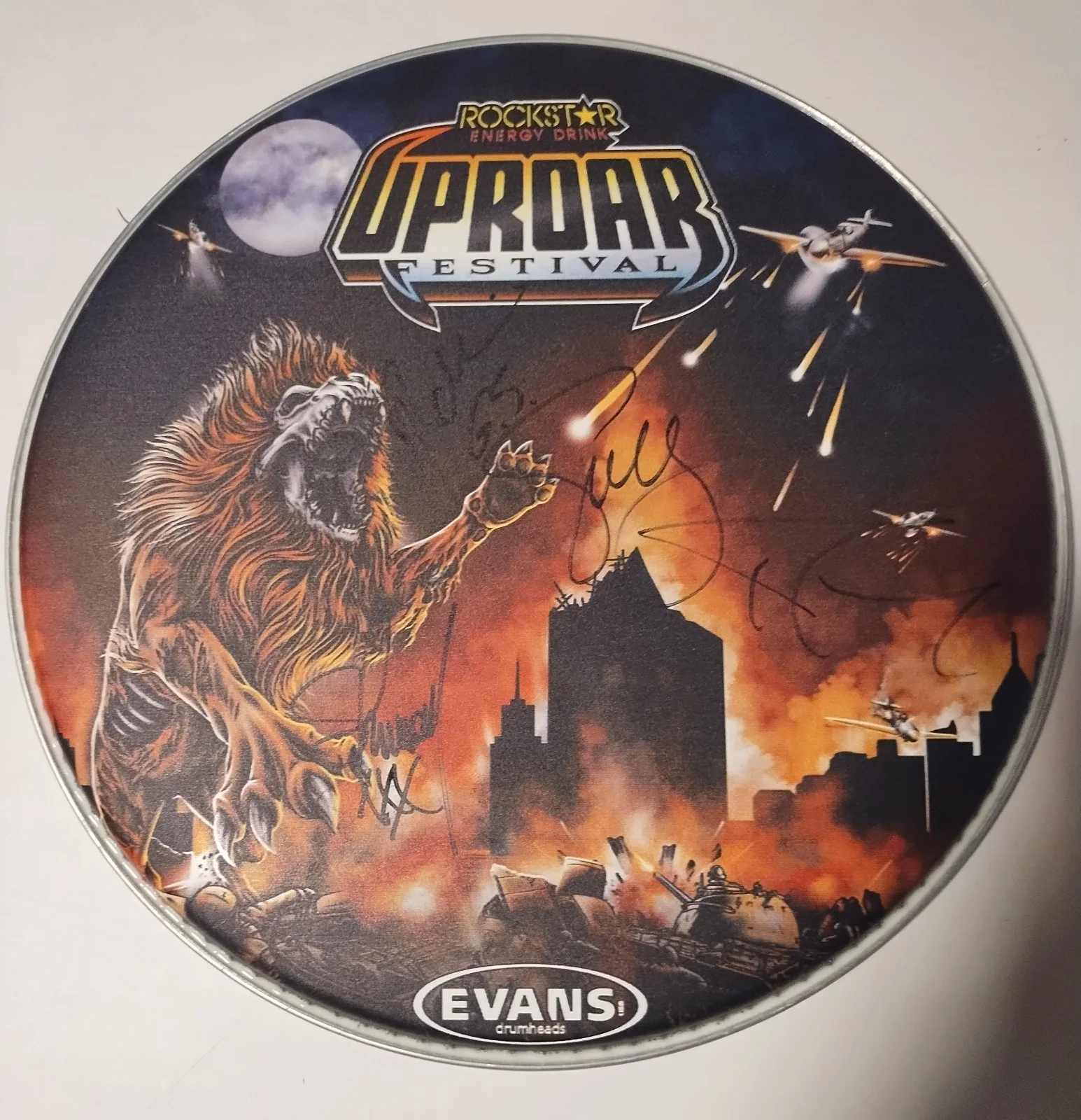 GODSMACK SIGNED DRUM HEAD CD LP SULLY ERNA CUSTOM UPROAR AWAKE TONY SHANNON JSA, image 3