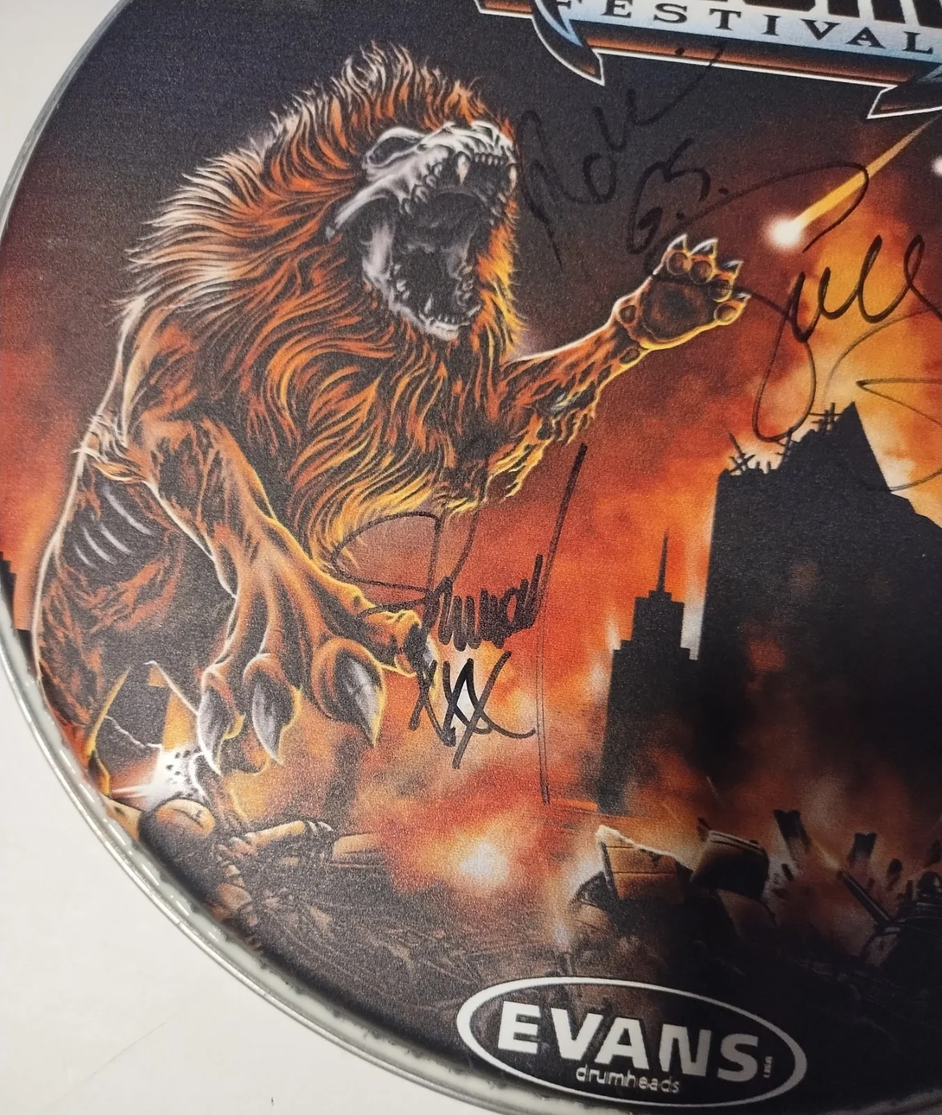 GODSMACK SIGNED DRUM HEAD CD LP SULLY ERNA CUSTOM UPROAR AWAKE TONY SHANNON JSA, image 4