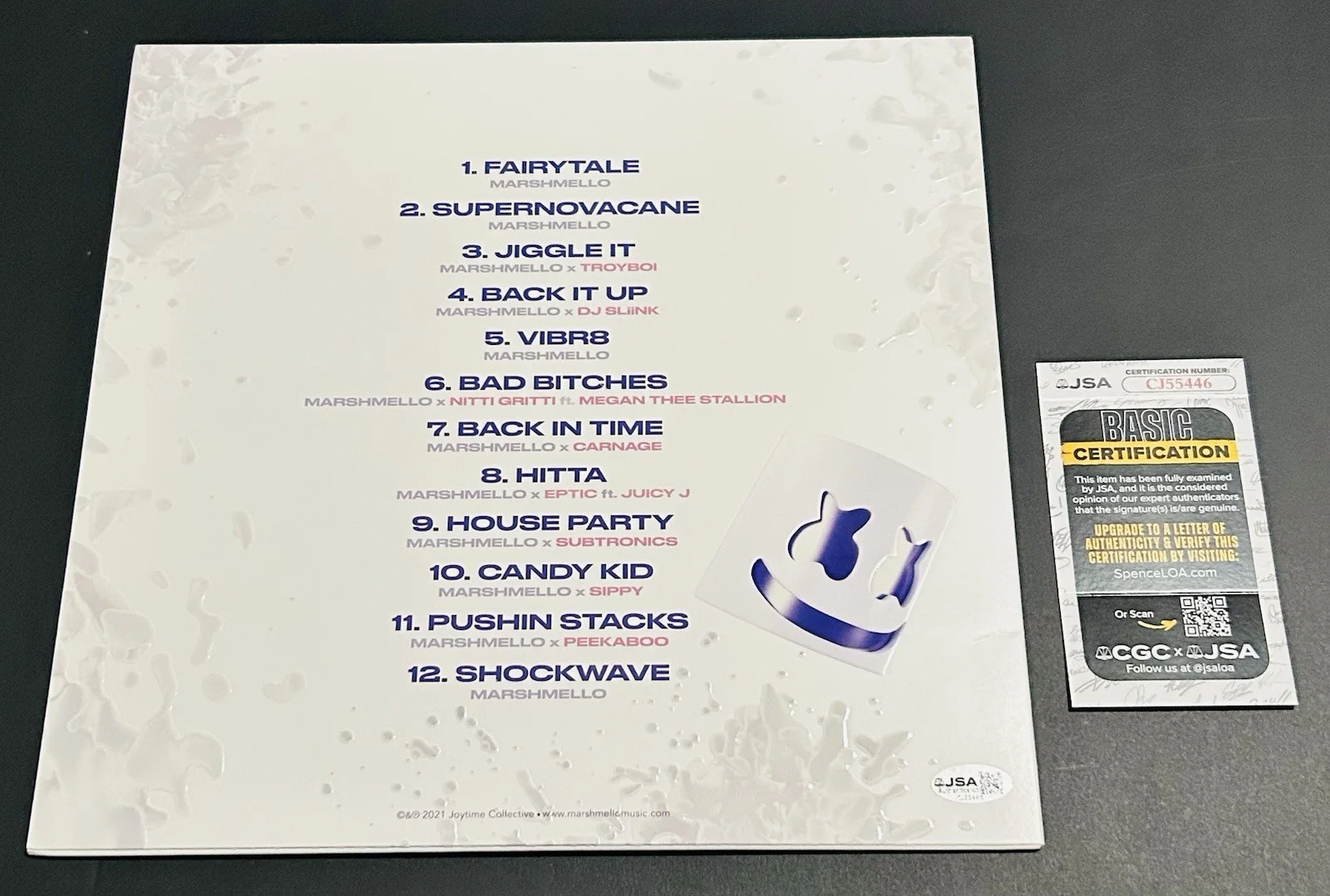 MARSHMELLO SIGNED SHOCKWAVE LP PURPLE VINYL RECORD ALBUM AUTOGRAPHED/SIGNED JSA, изображение 3