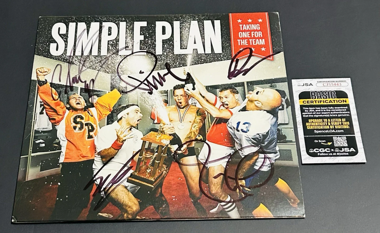 SIMPLE PLAN Taking One for The Team SIGNED/AUTOGRAPHED ALBUM RARE VIP ONLY *JSA*, изображение 2