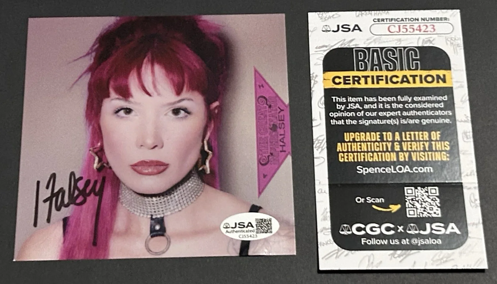 HALSEY Autographed THE GREAT IMPERSONATOR Hand SIGNED INSERT *JSA COA CARD*, image 2