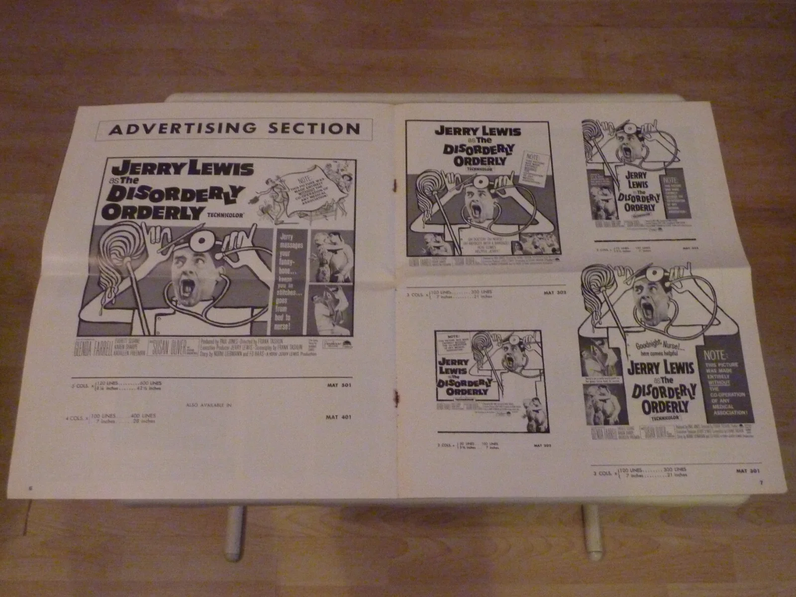 Jerry Lewis THE DISORDERLY ORDERLY VINTAGE RARE PRESS BOOK MANUAL 1964, image 5