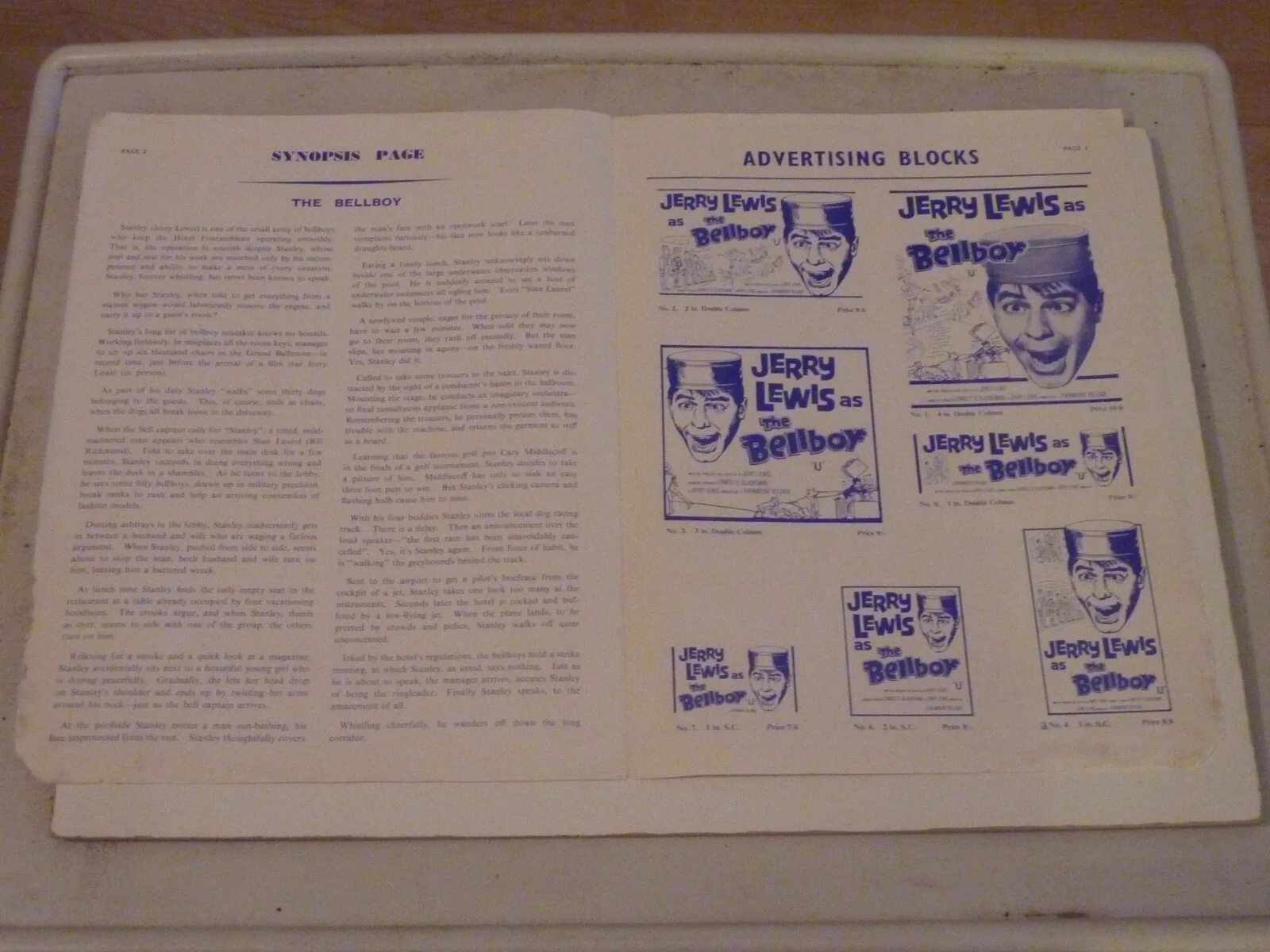 Jerry Lewis THE BELLBOY VINTAGE RARE PRESS BOOK 1960, image 3
