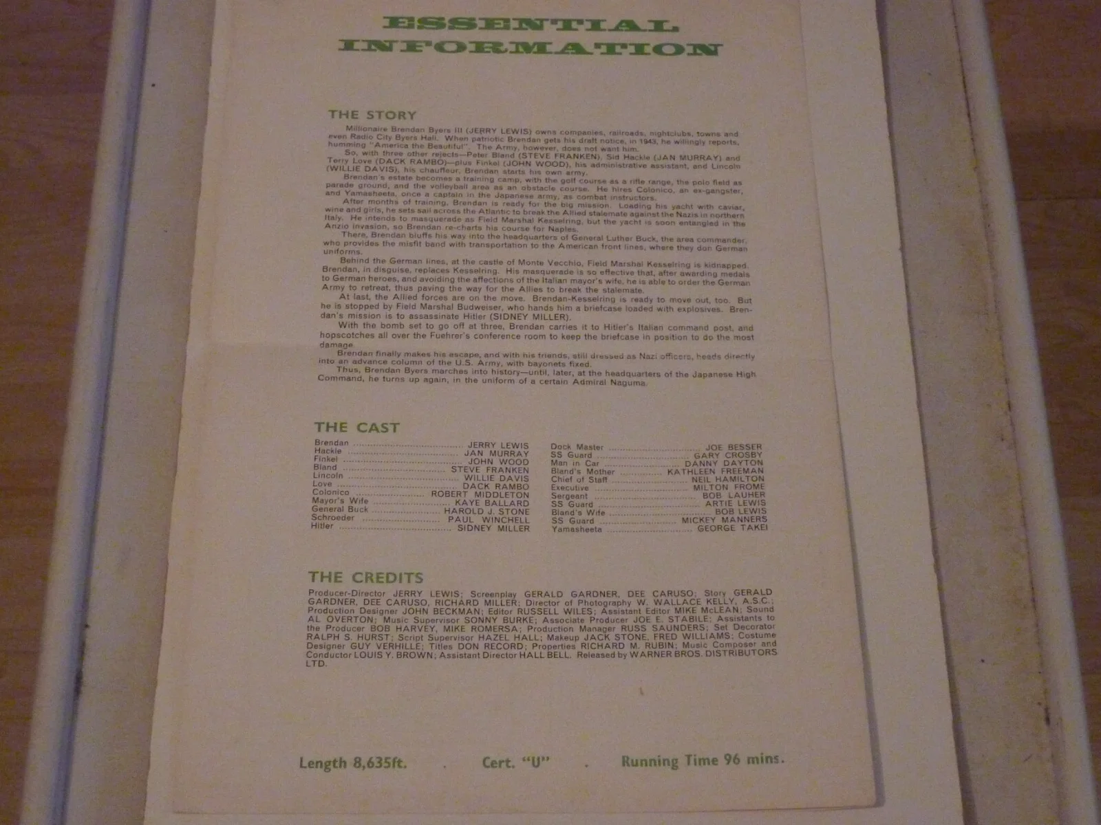Jerry Lewis WHICH WAY TO THE FRONT? VINTAGE RARE PRESS BOOK 1970, изображение 2