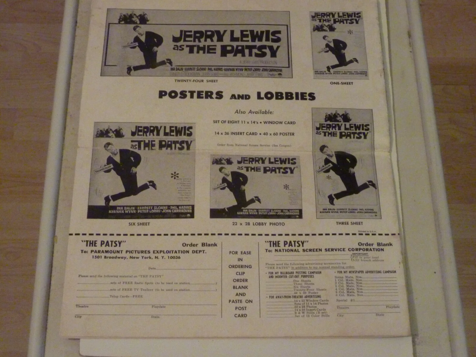 Jerry Lewis THE PATSY VINTAGE RARE PRESS BOOK MANUAL 1964, image 2