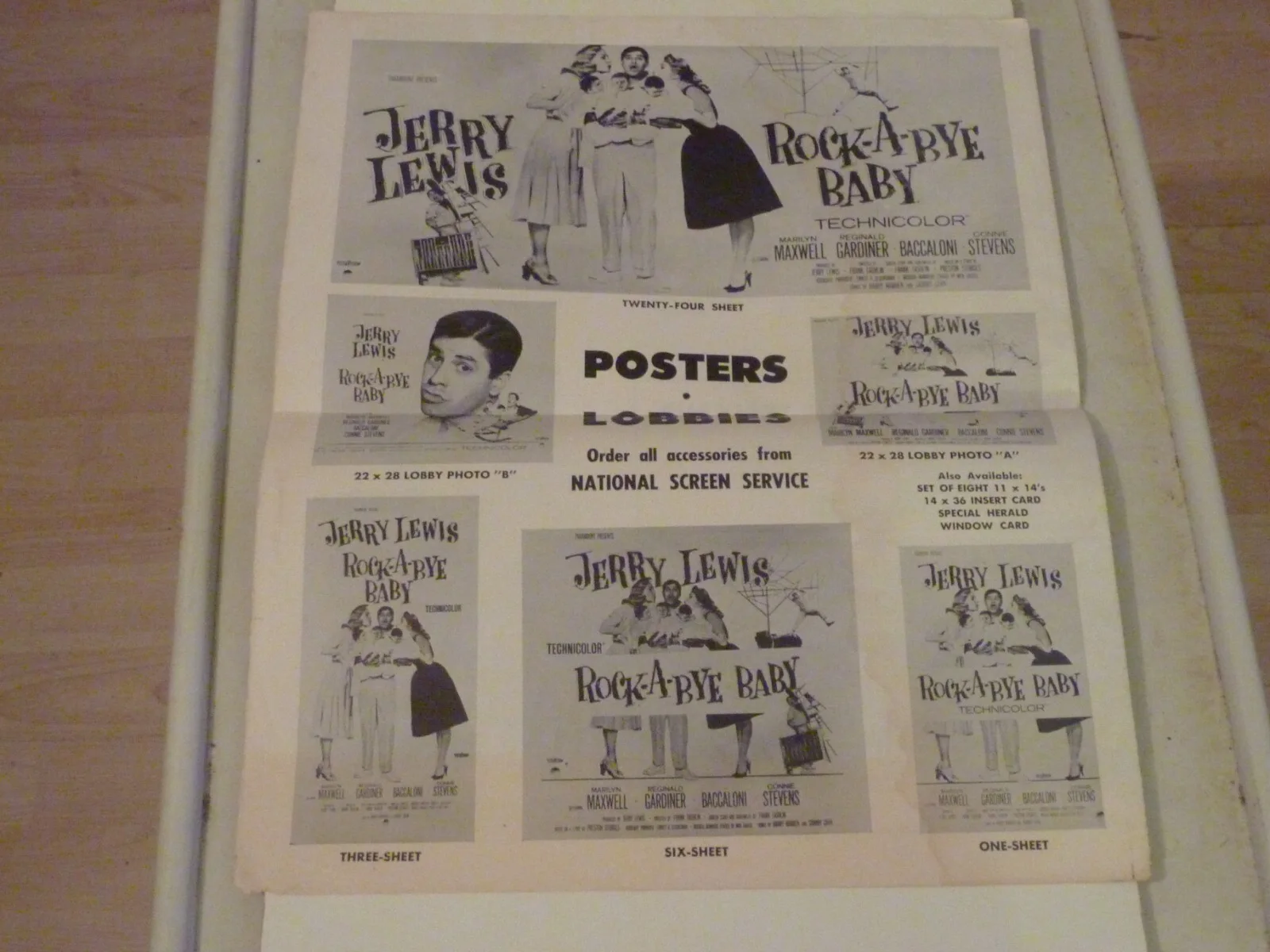 Jerry Lewis ROCK-A-BYE BABY VINTAGE RARE PRESS BOOK MANUAL 1958, изображение 2