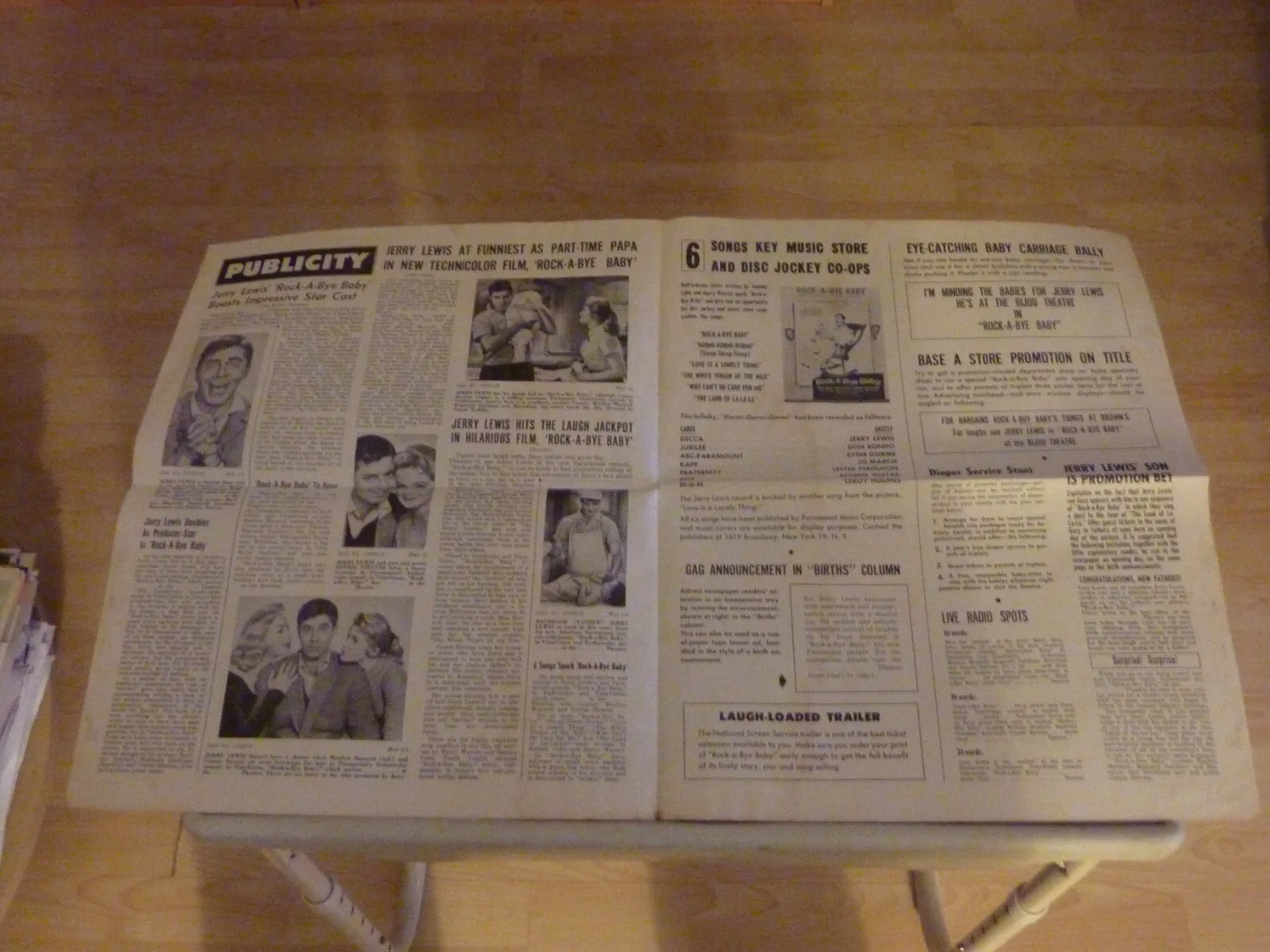 Jerry Lewis ROCK-A-BYE BABY VINTAGE RARE PRESS BOOK MANUAL 1958, изображение 3