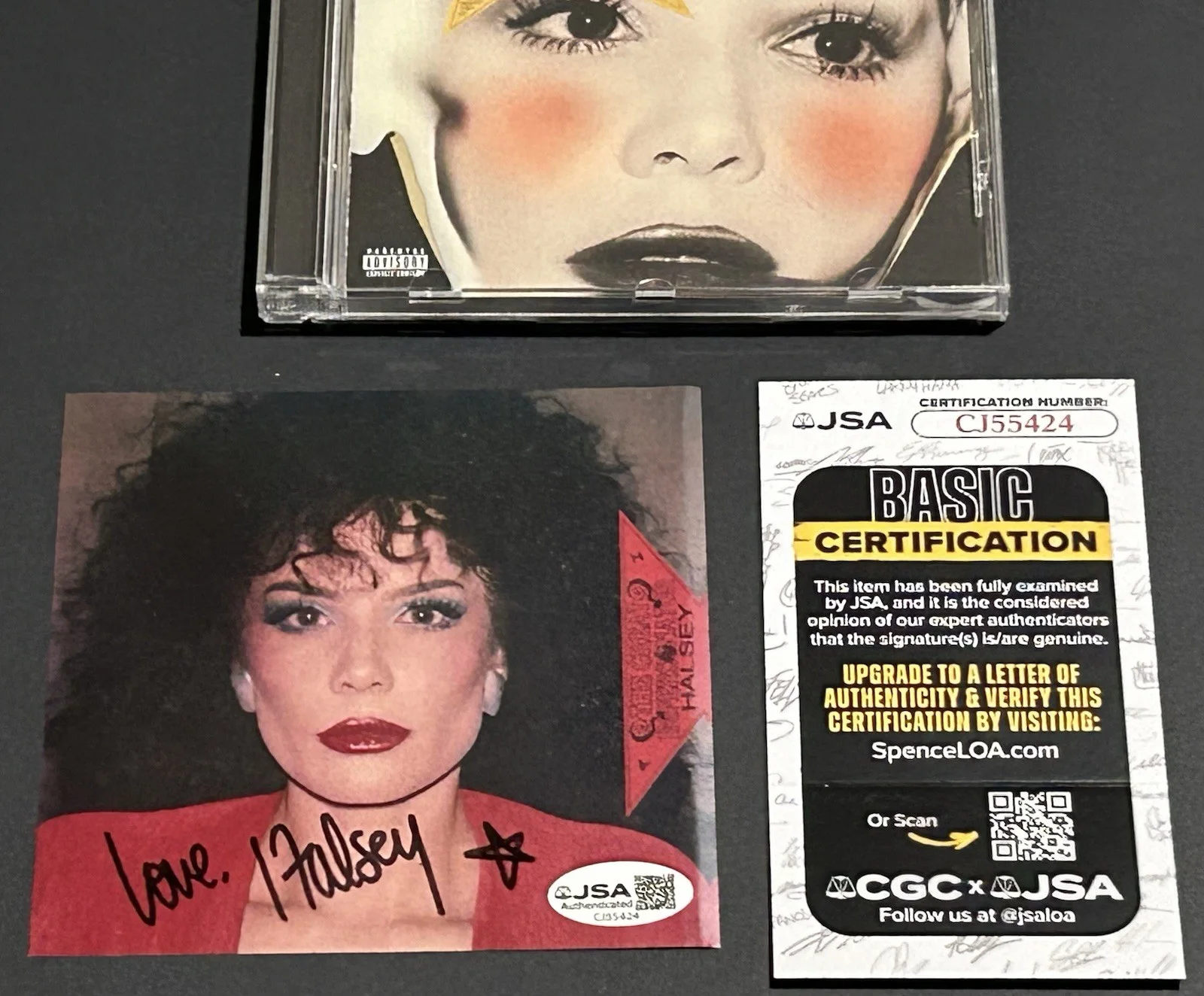 HALSEY Autographed THE GREAT IMPERSONATOR Hand SIGNED INSERT w/LOVE & STAR *JSA*, изображение 2