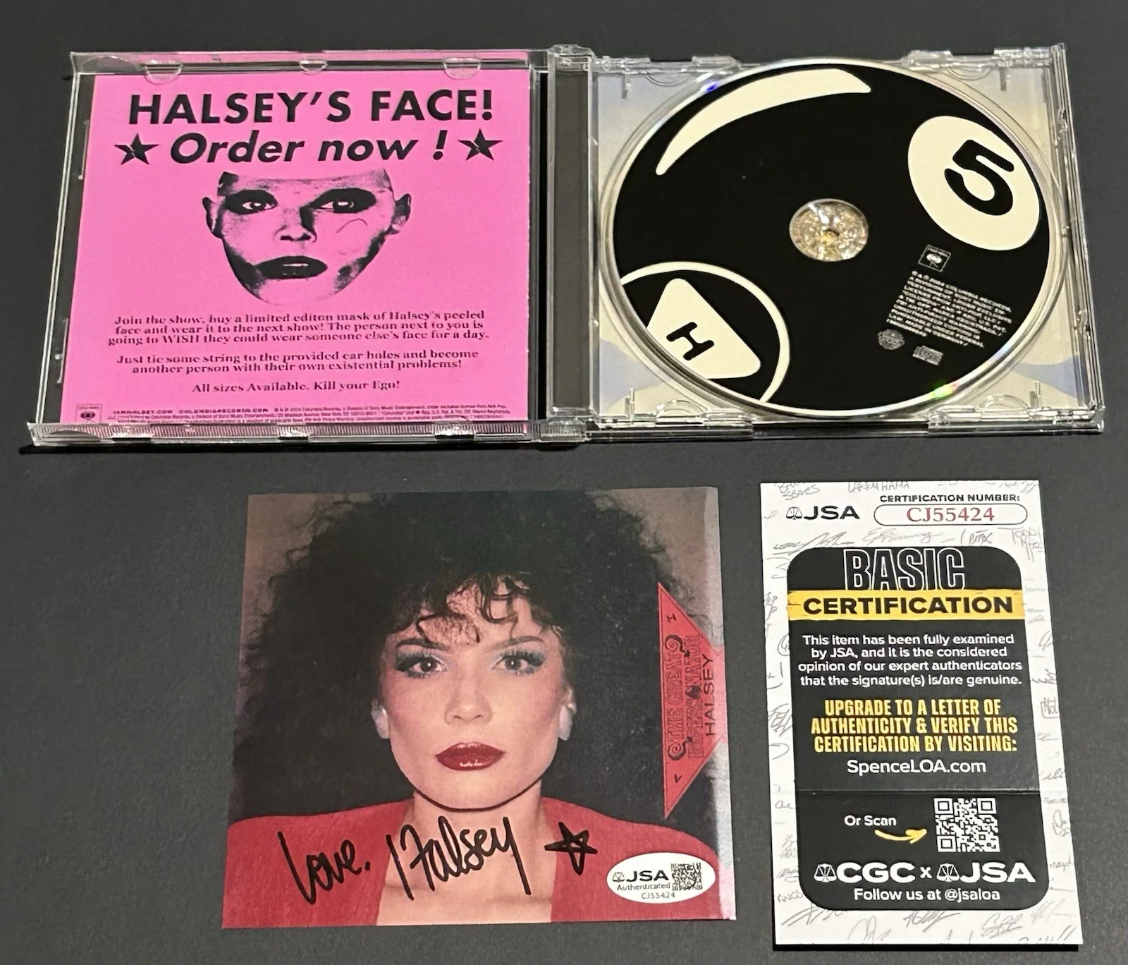 HALSEY Autographed THE GREAT IMPERSONATOR Hand SIGNED INSERT w/LOVE & STAR *JSA*, изображение 3