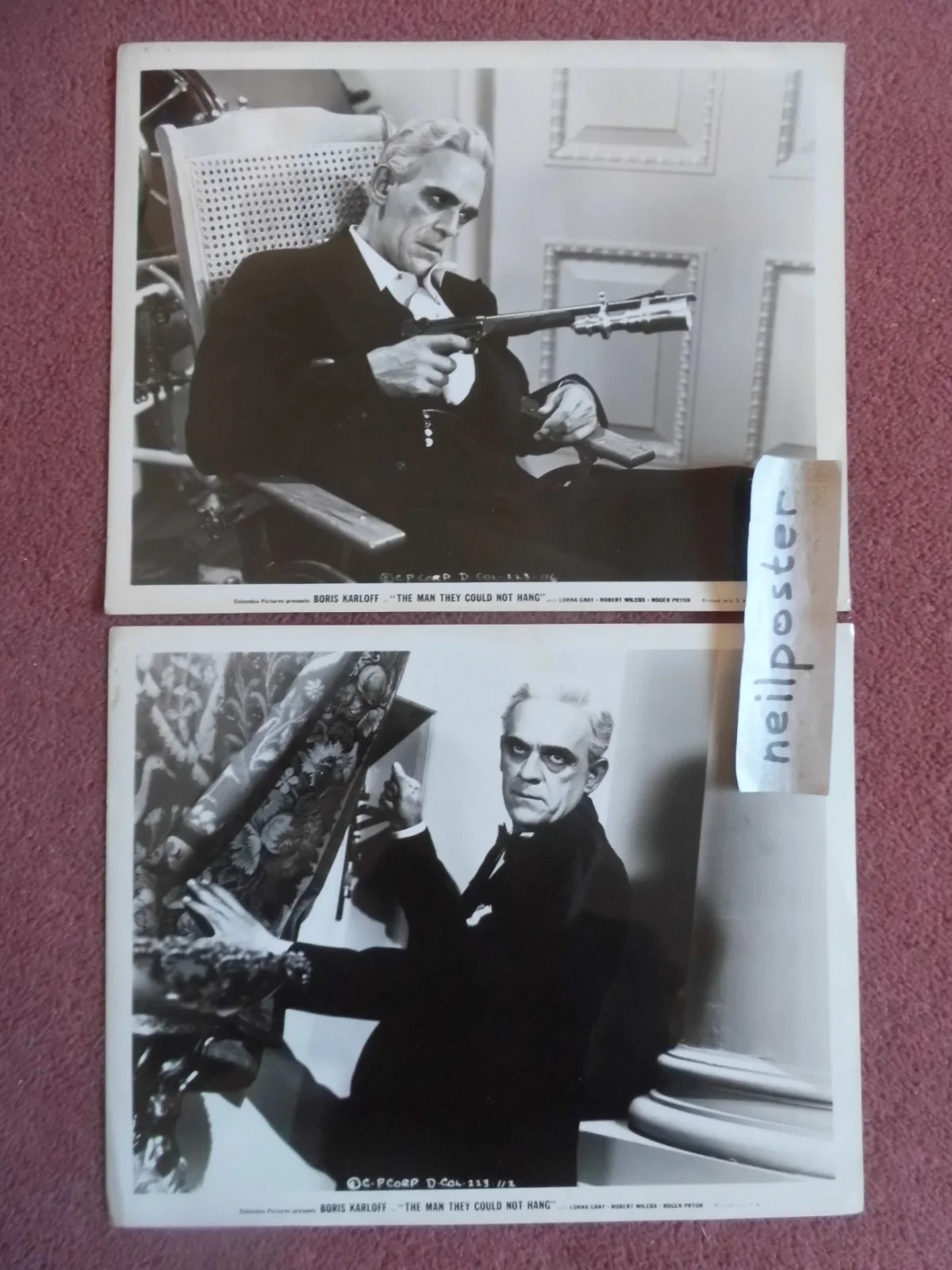 MAN THEY COULD NOT HANG (1939) vintage stills BORIS KARLOFF, изображение 2