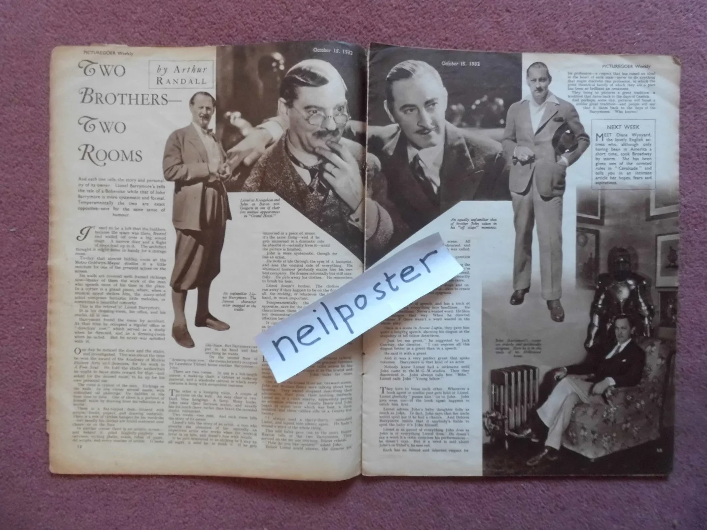 PICTUREGOER (1932) UK mag NORA GREGOR, HAROLD LLOYD, JOHN BARRYMORE, изображение 2