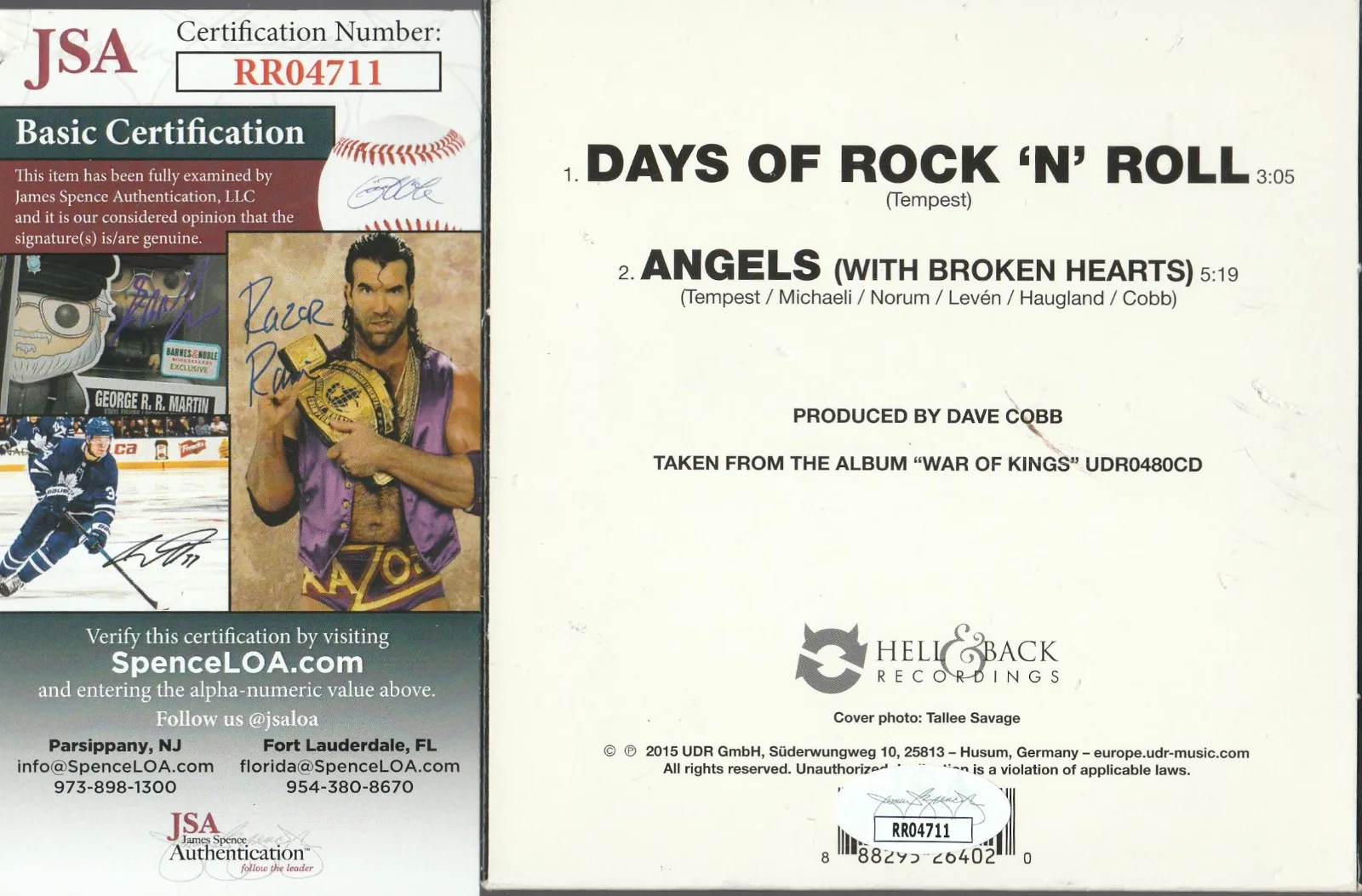 SIGNED EUROPE AUTOGRAPHED CD CERTIFIED AUTHENTIC JSA COA # RR04711, image 2