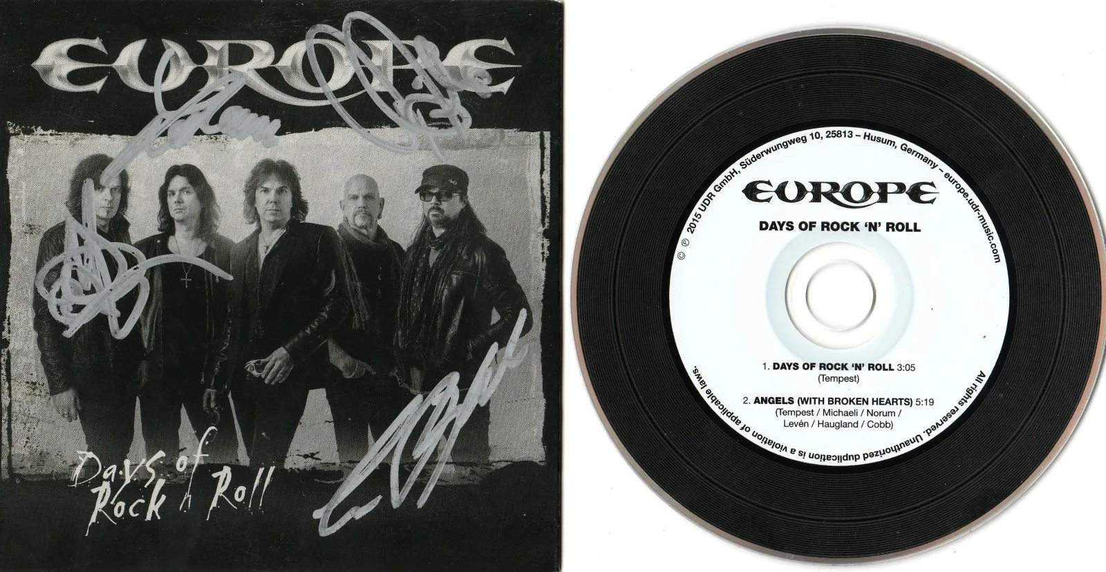 SIGNED EUROPE AUTOGRAPHED CD CERTIFIED AUTHENTIC JSA COA # RR04711, image 3