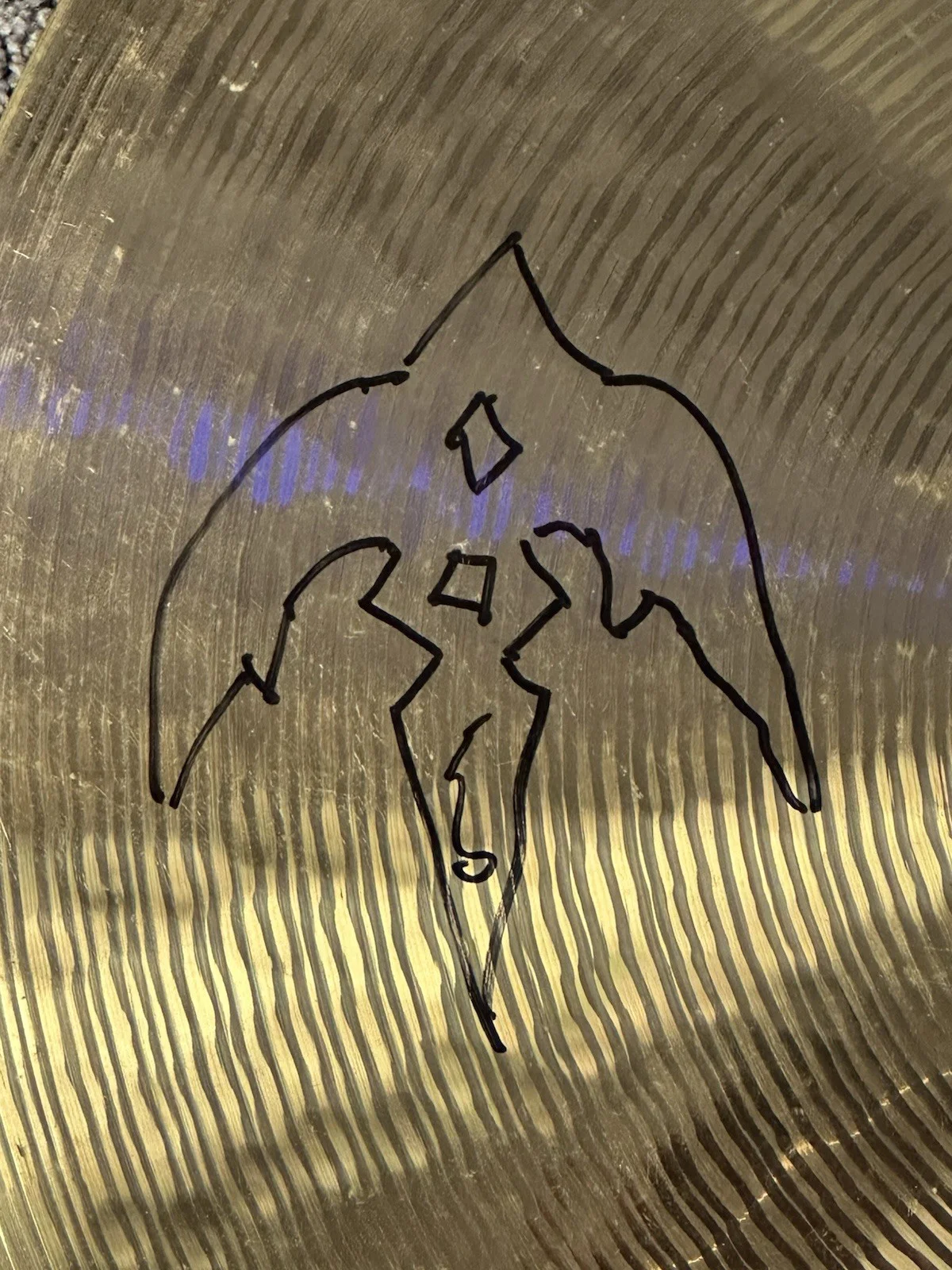 Scott Rockenfield Queensryche Drummer Hand Signed 2008 Tour Used Cymbal JSA COA, image 3