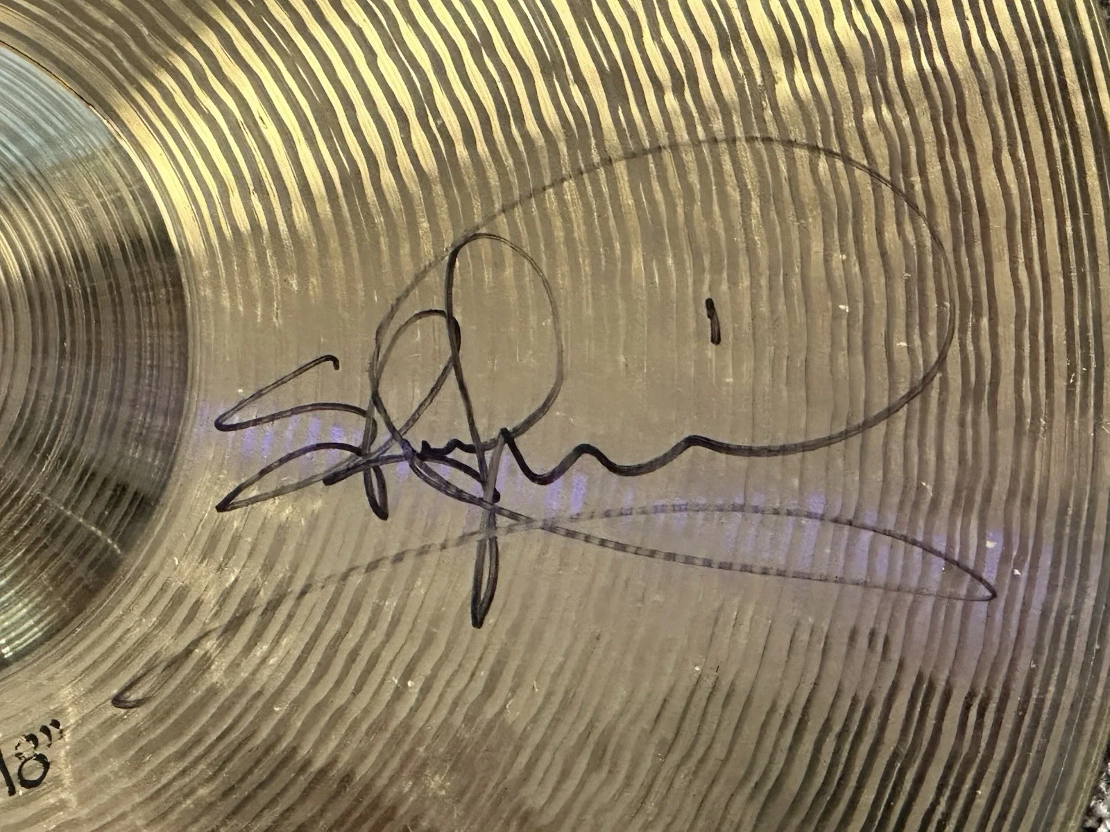Scott Rockenfield Queensryche Drummer Hand Signed 2008 Tour Used Cymbal JSA COA, image 4