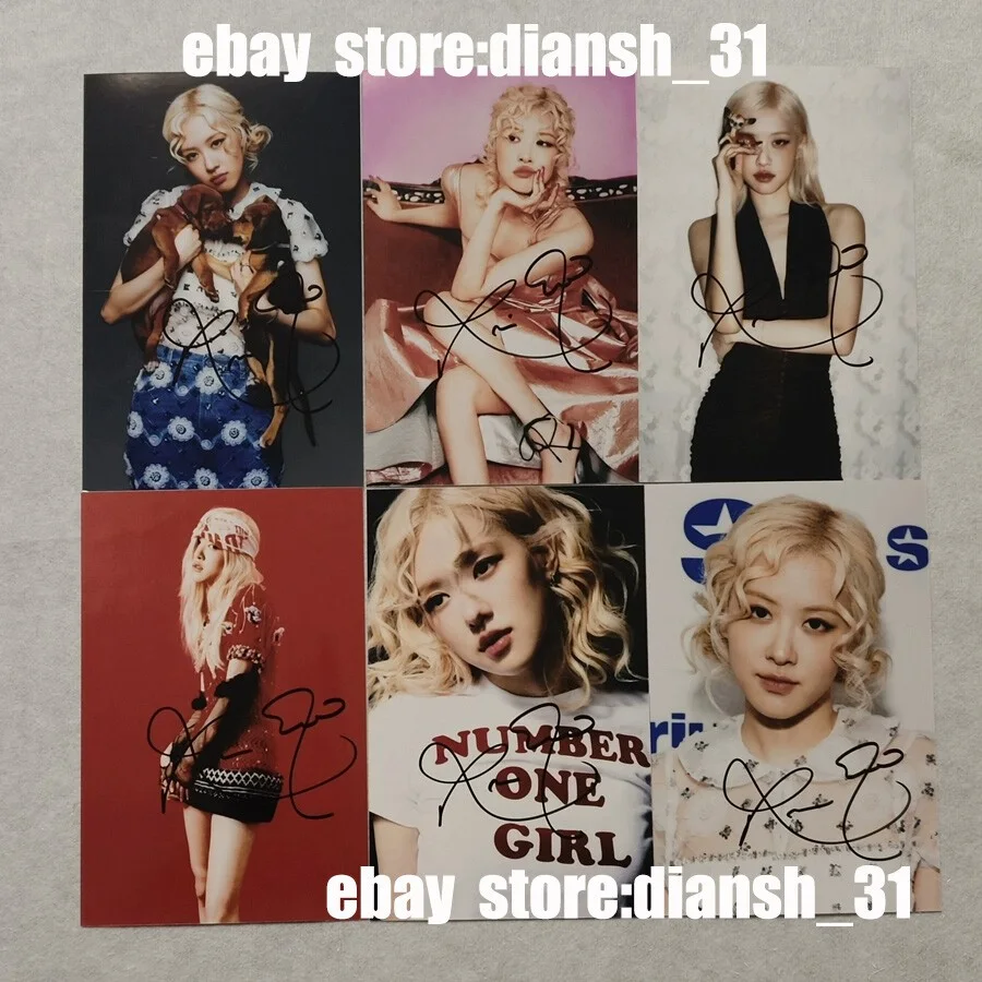 Roise — Blackpink Rose Roise [number one girl] Autographed Hand Signed Photo 4*6 NEW, изображение 2