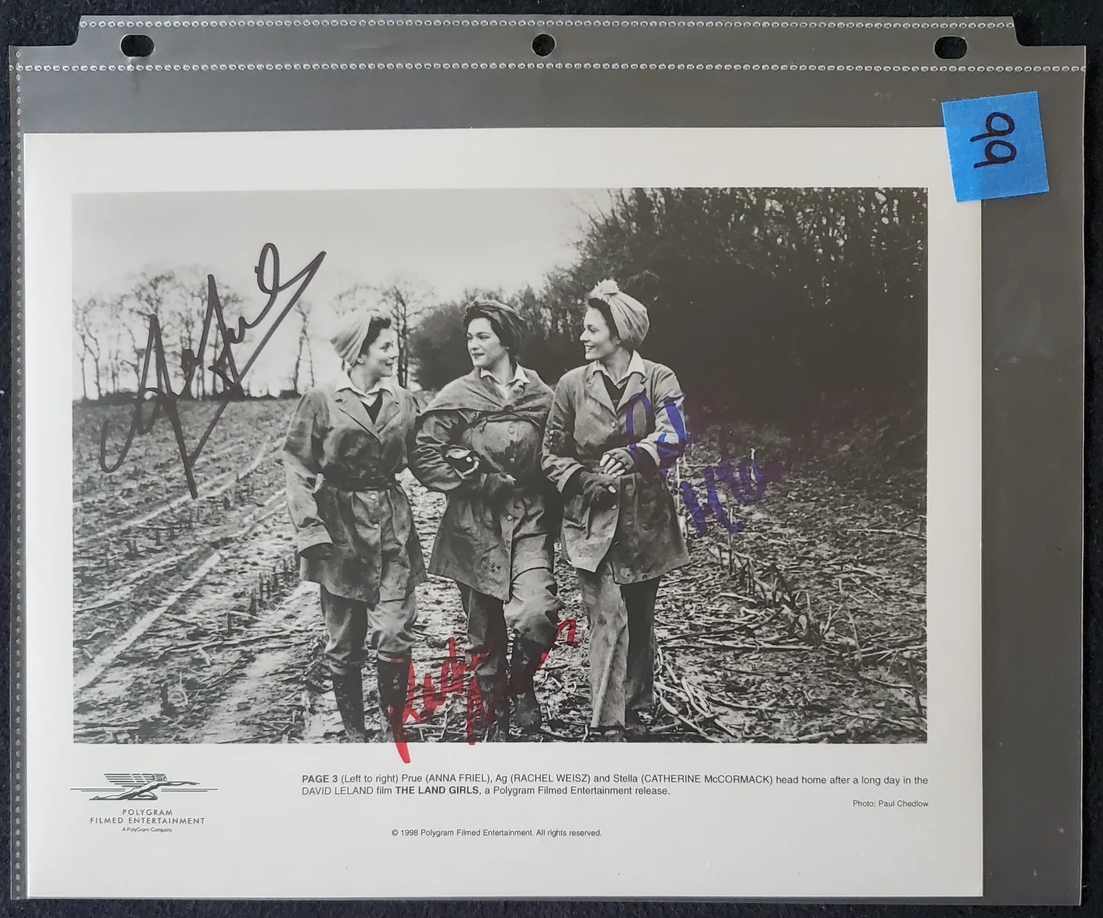 Anna Friel Rachel Weisz Catherine McCormack Autograph 8x10 Photograph, изображение 3