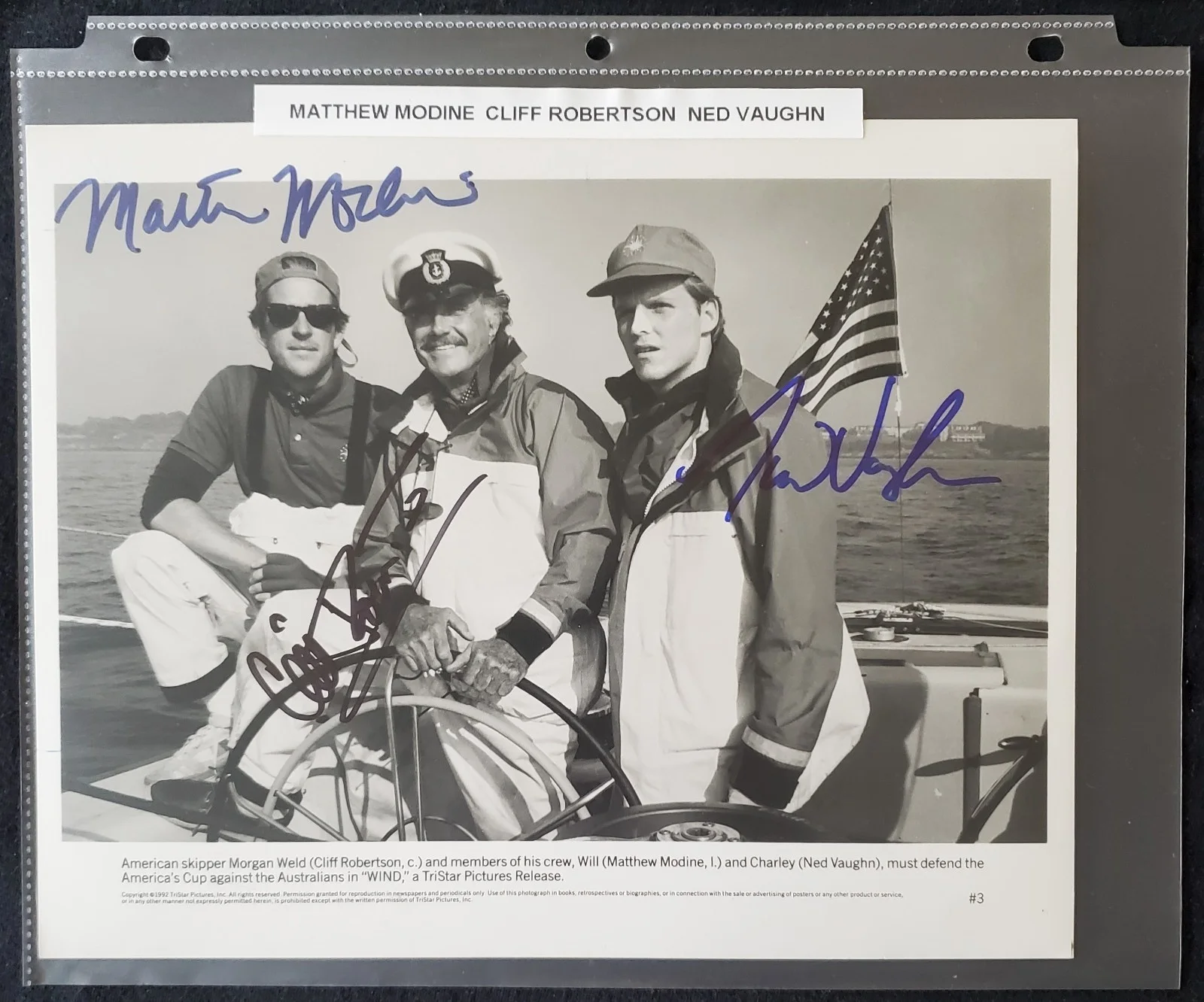 Matthew Modine Cliff Robertson Ned Vaughn Autograph 8x10 Photograph, изображение 3