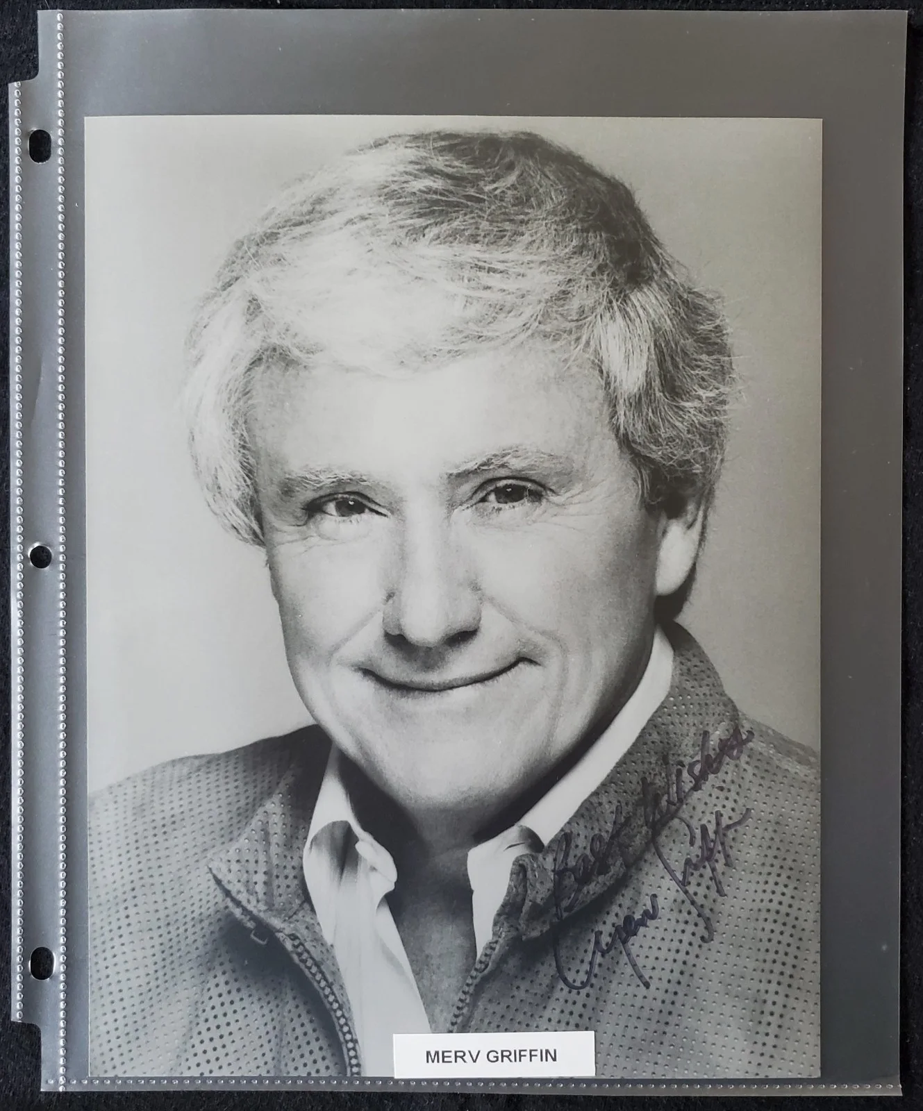 Merv Griffin Autograph 8x10 Studio Portrait Photograph, image 3