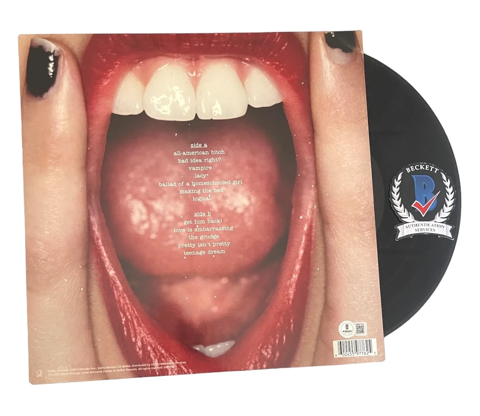 Olivia Rodrigo Signed Autograph GUTS Album LP Vinyl BAS Beckett, image 2