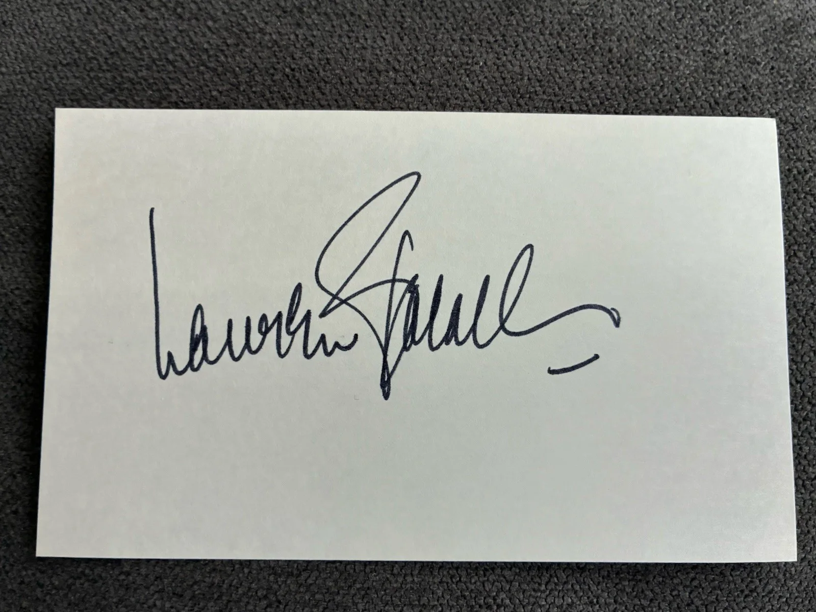 James Jimmy Stewart & Lauren Bacall Hollywood TV Film Actor Autographed 3x5 Card, изображение 5