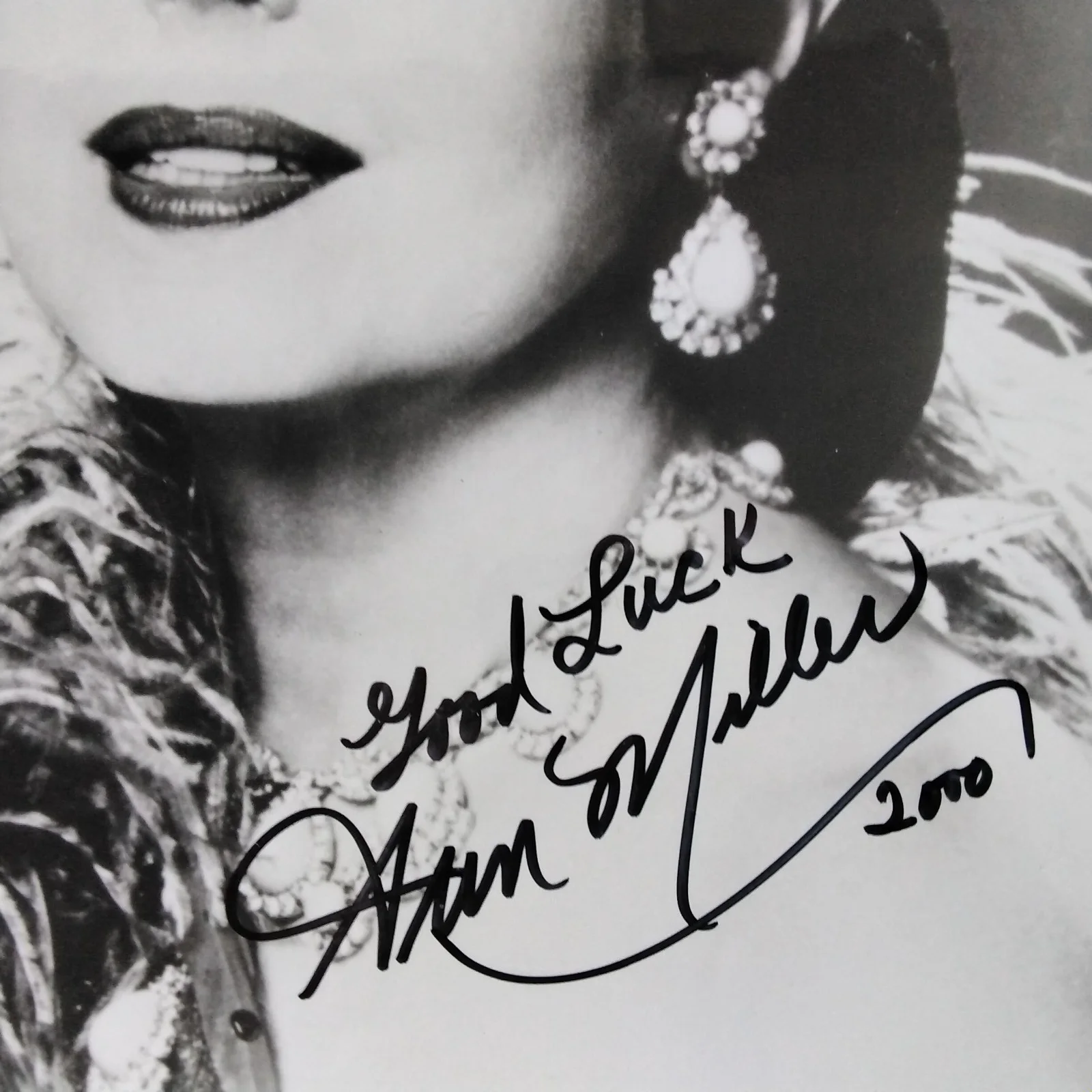 Ann Miller Signed 2000 Photo Movie Actress Tap Dancer Easter Parade Stage Door, image 4