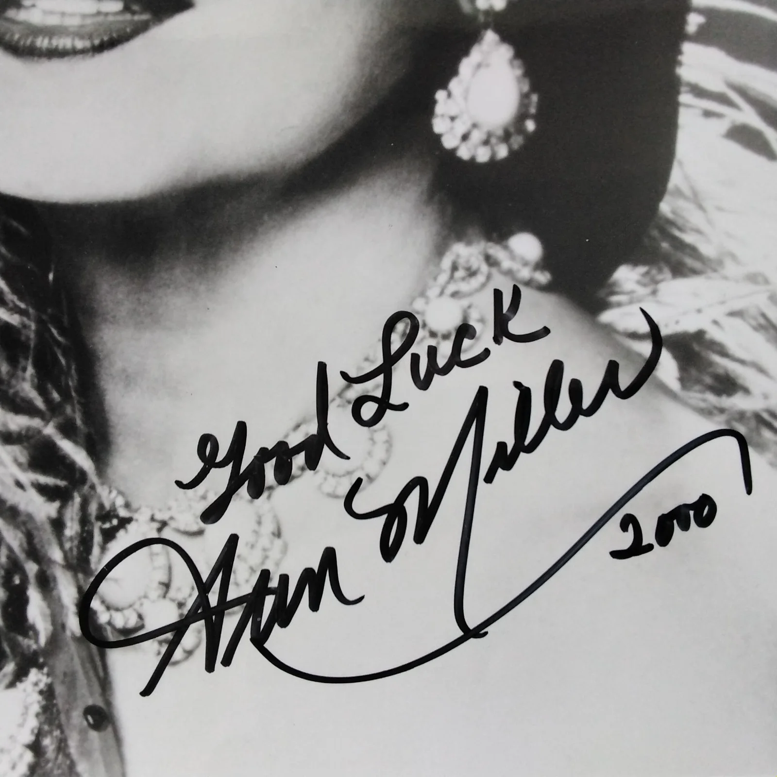 Ann Miller Signed 2000 Photo Movie Actress Tap Dancer Easter Parade Stage Door, image 5