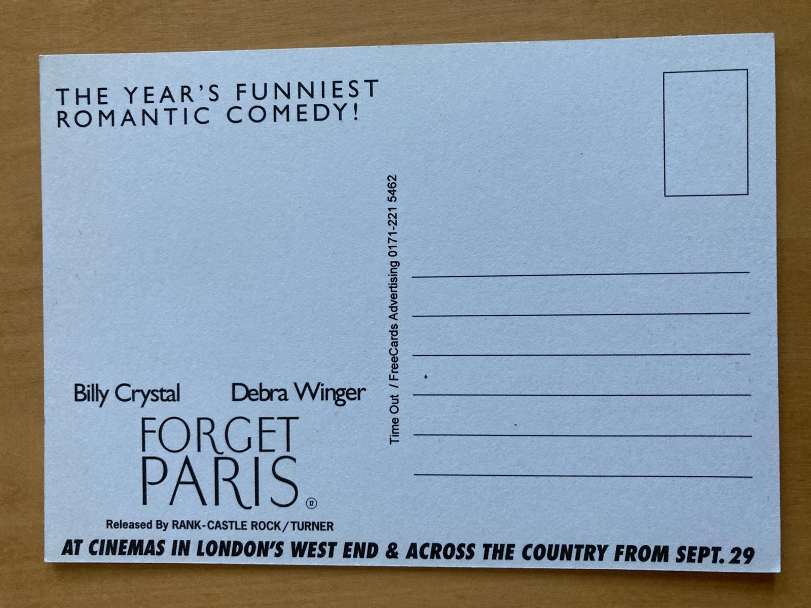 Forget Paris promotional postcard, image 2