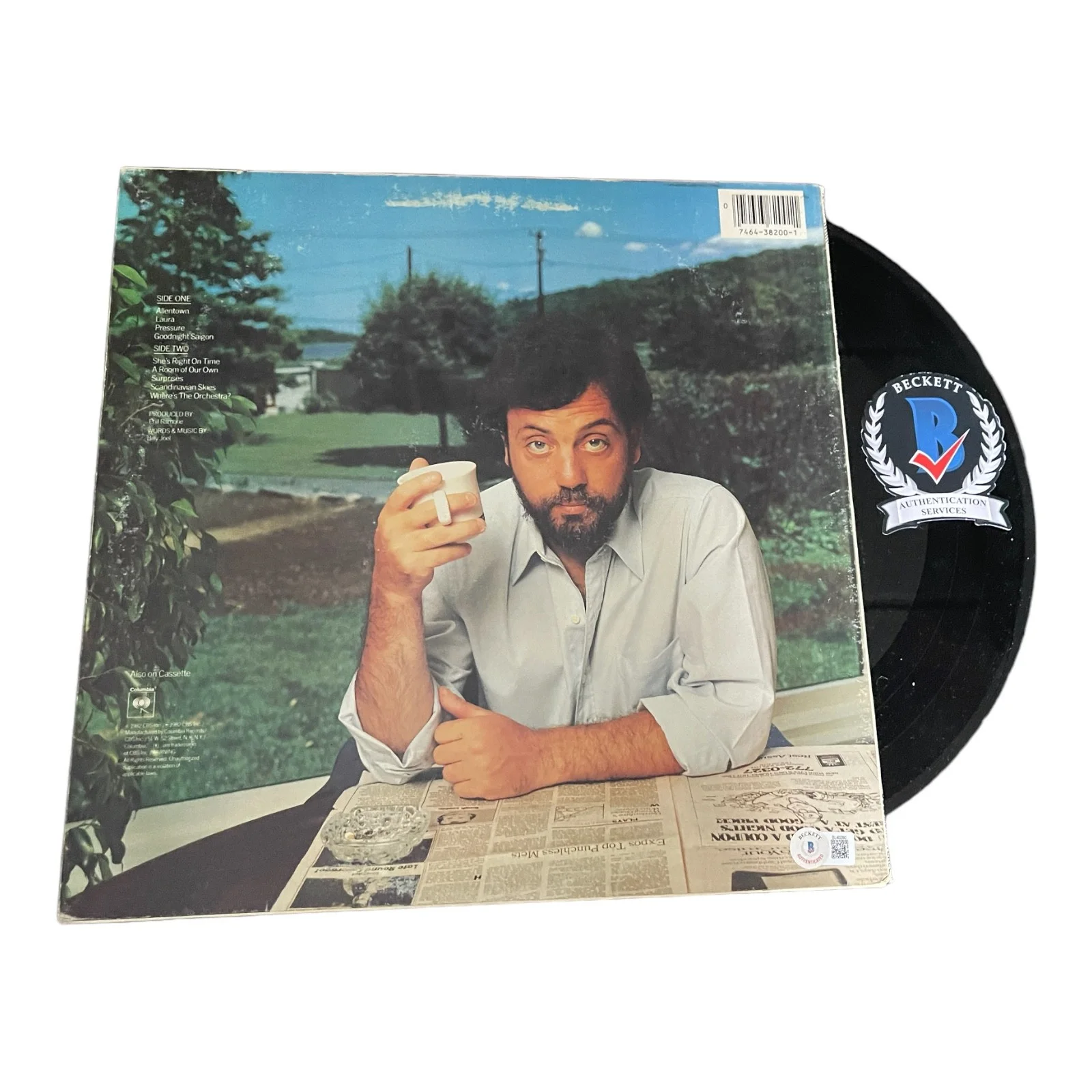BILLY JOEL SIGNED AUTOGRAPH THE NYLON CURTAIN LP VINYL BAS BECKETT THE PIANO MAN, изображение 2