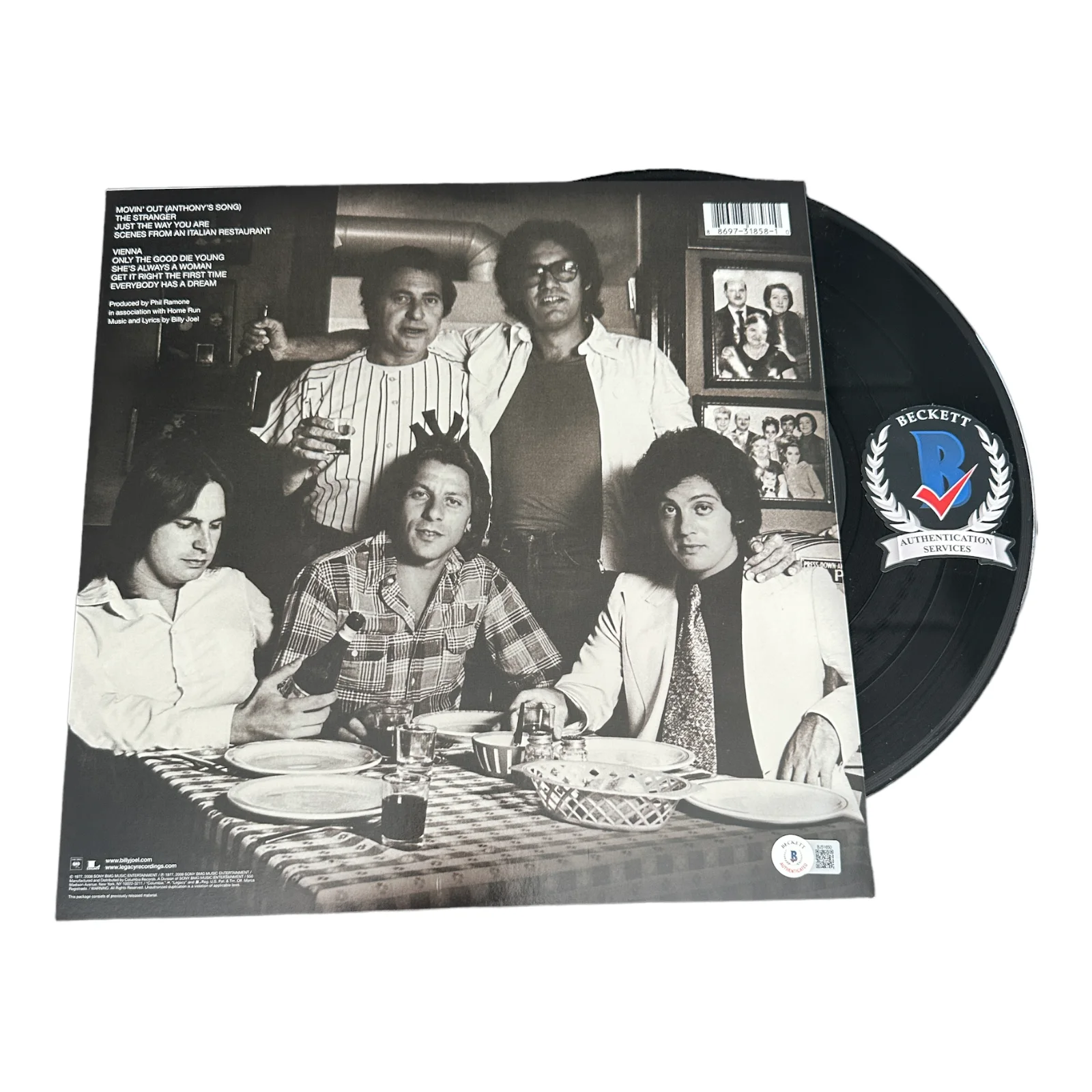 BILLY JOEL SIGNED AUTOGRAPH THE STRANGER LP VINYL BAS BECKETT THE PIANO MAN, image 2