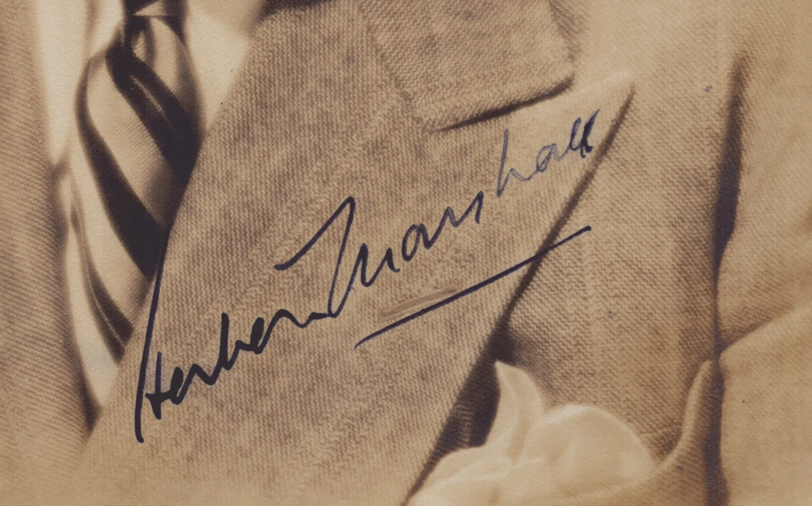 Herbert Marshall — HERBERT MARSHALL - AUTOGRAPHED SIGNED PHOTOGRAPH, image 2